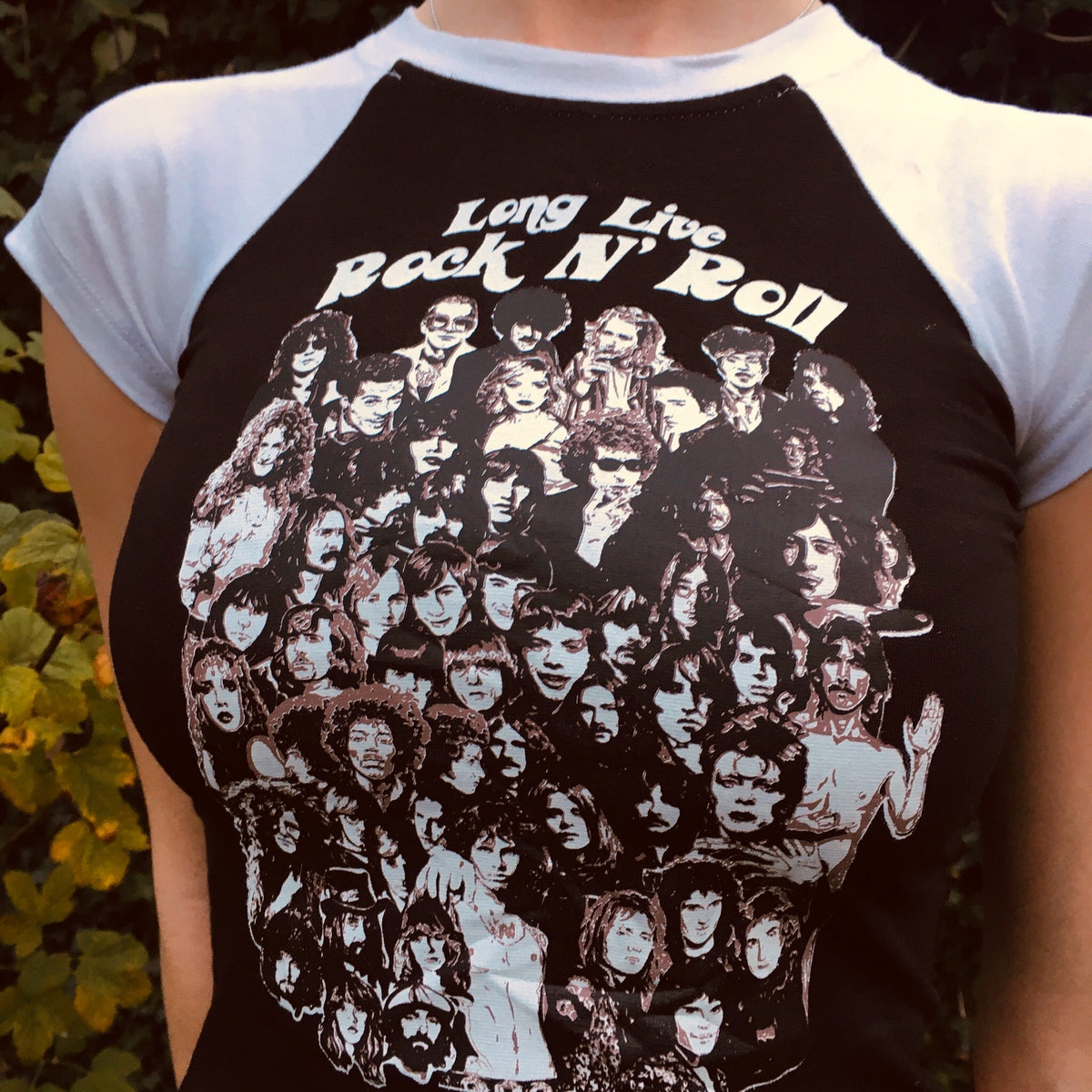 Rock N' Roll Ringer Baby Tee in Black – Boogie Child