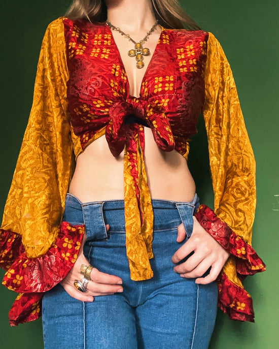 Ruffle Wrap Top in Serbia