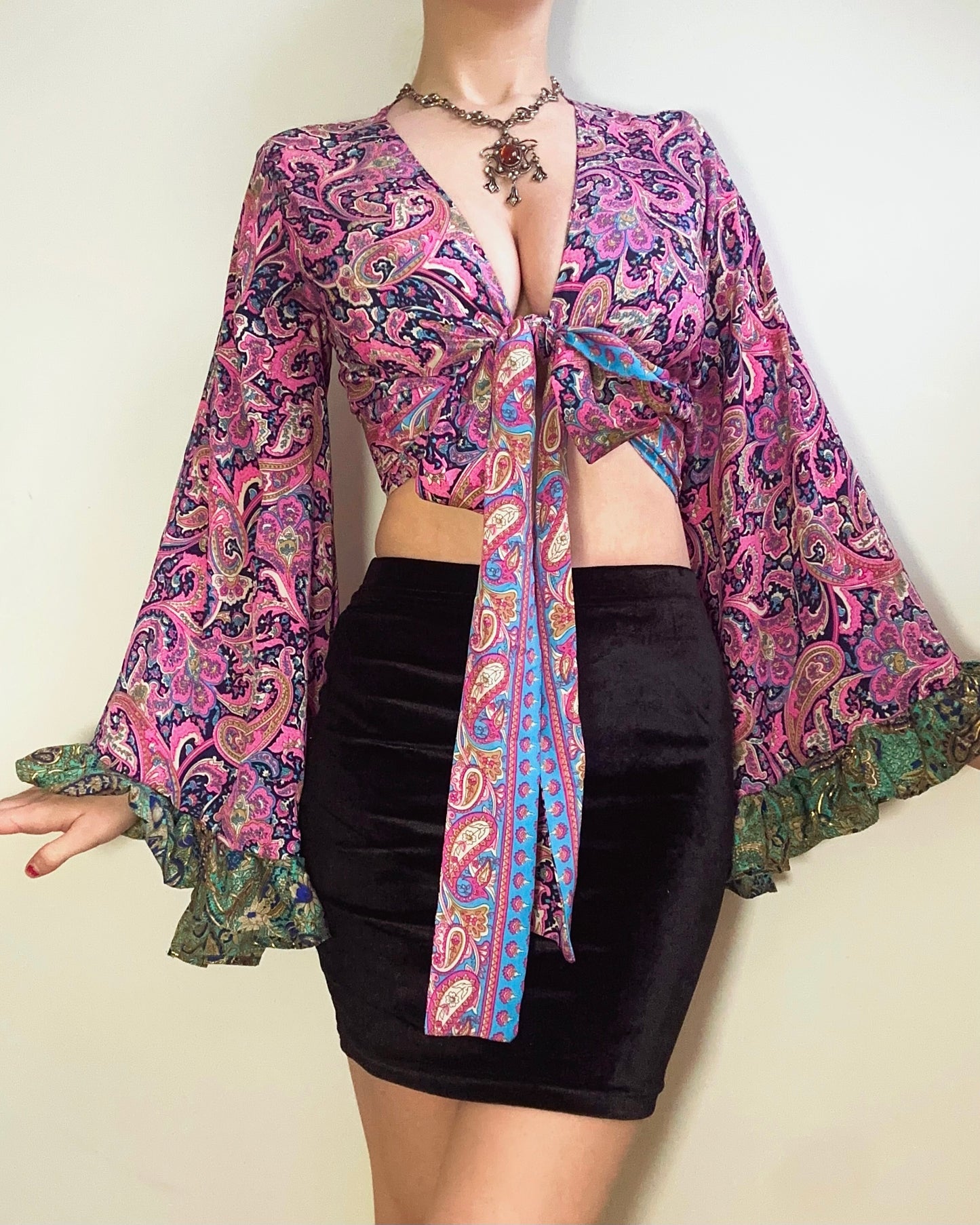 Ruffle Wrap Top in Lorelai