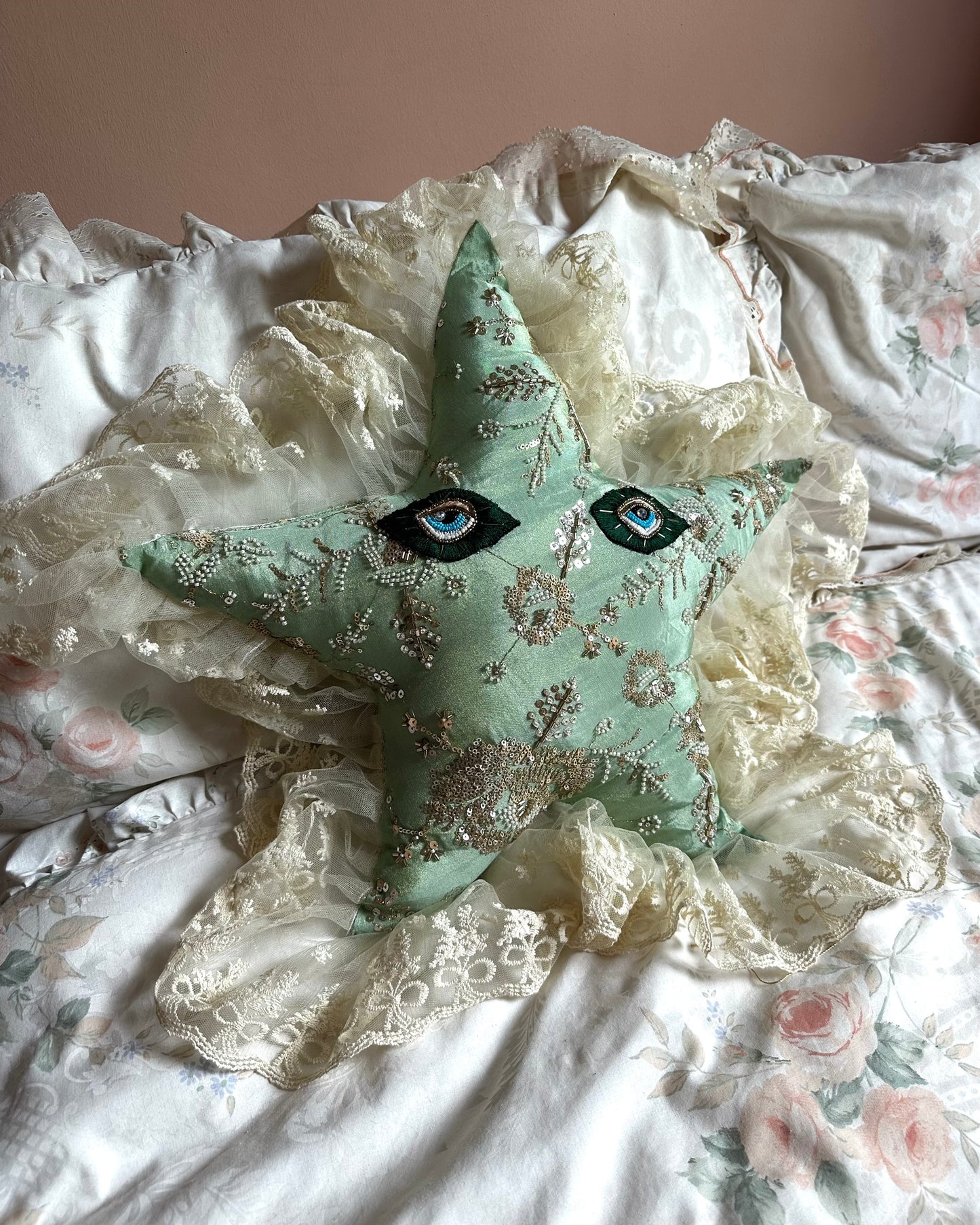 Star Face Shaped Pillow in Marianne