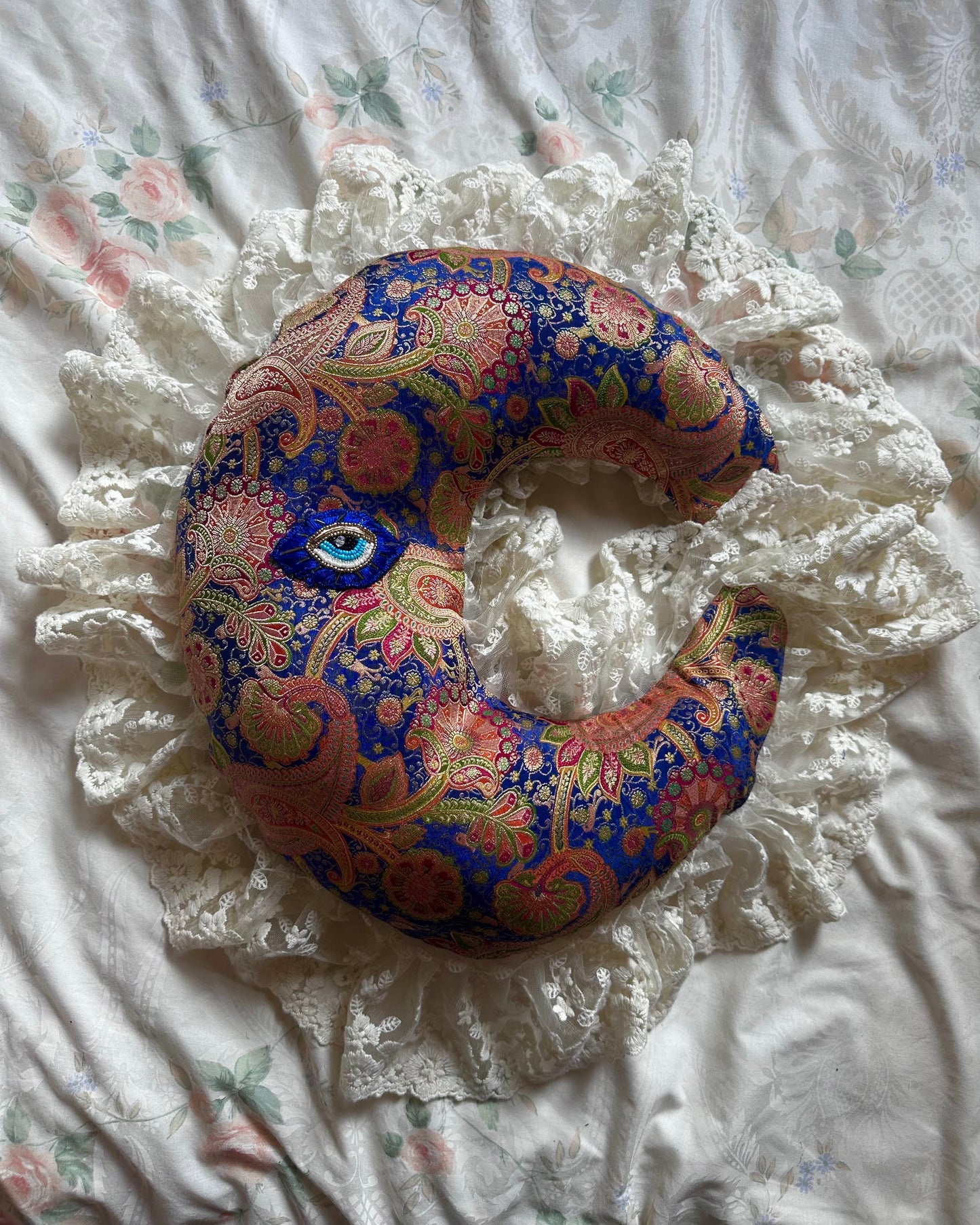Moonface Pillow in Celine