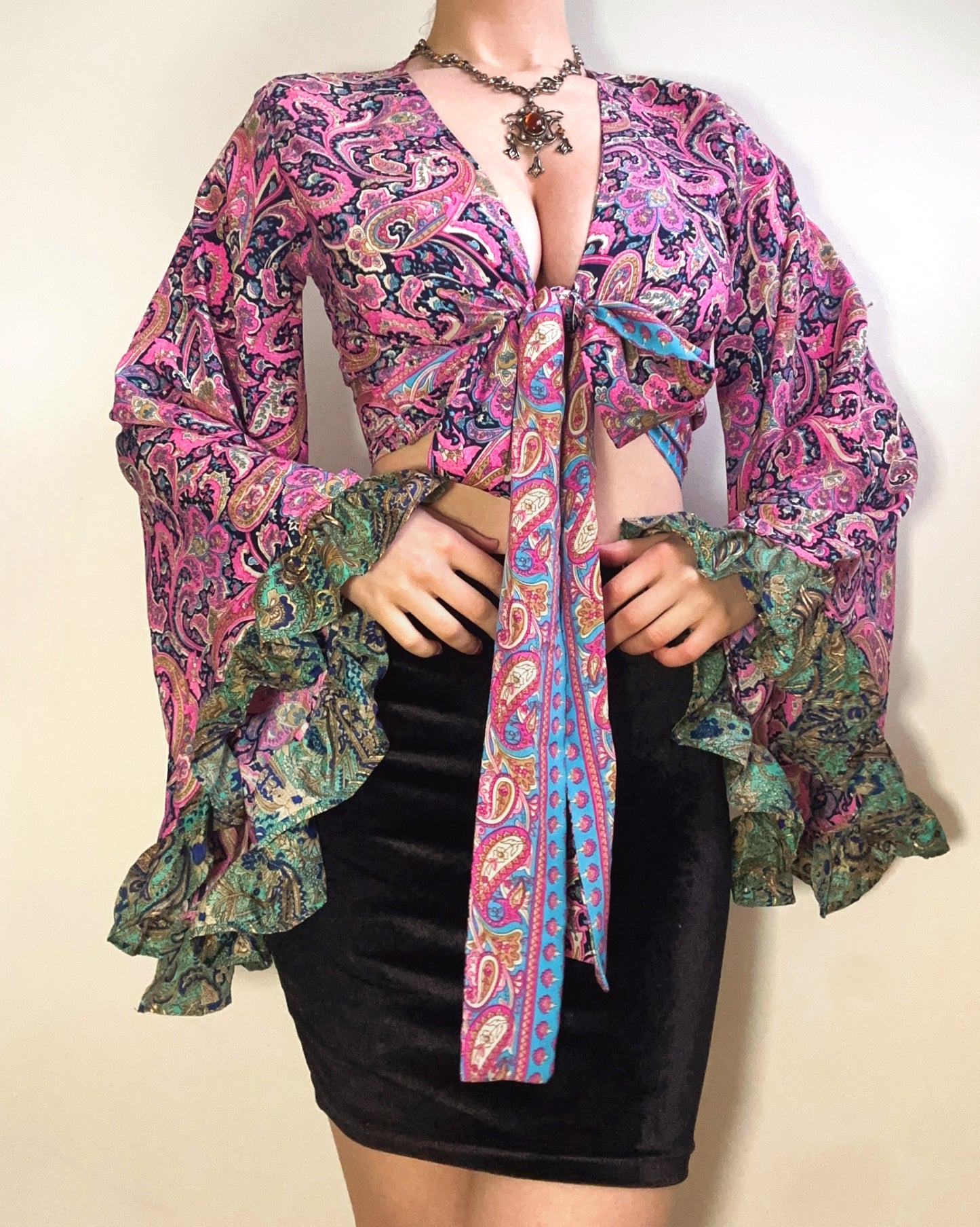 Ruffle Wrap Top in Lorelai