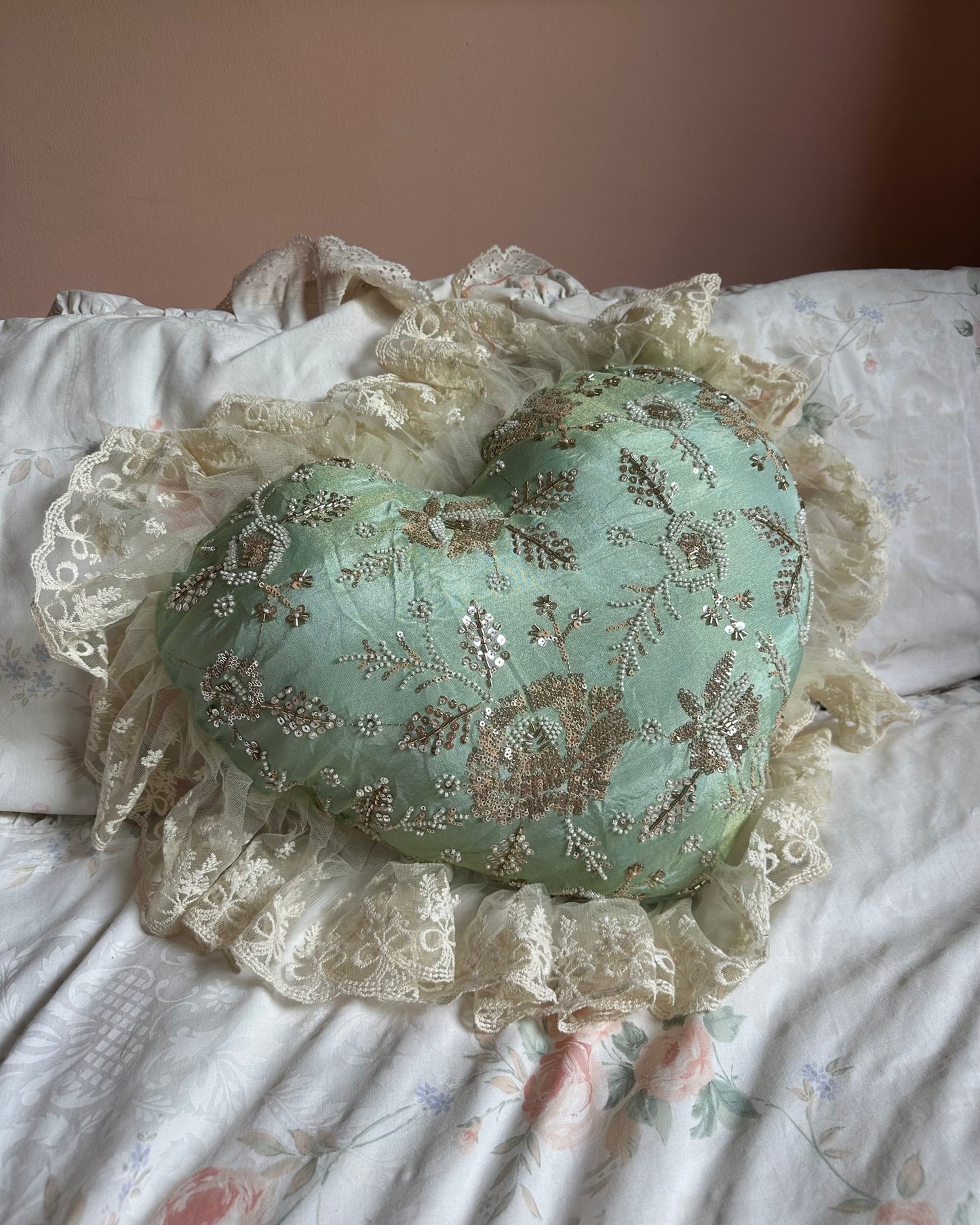 Heart Shaped Pillow in Marianne
