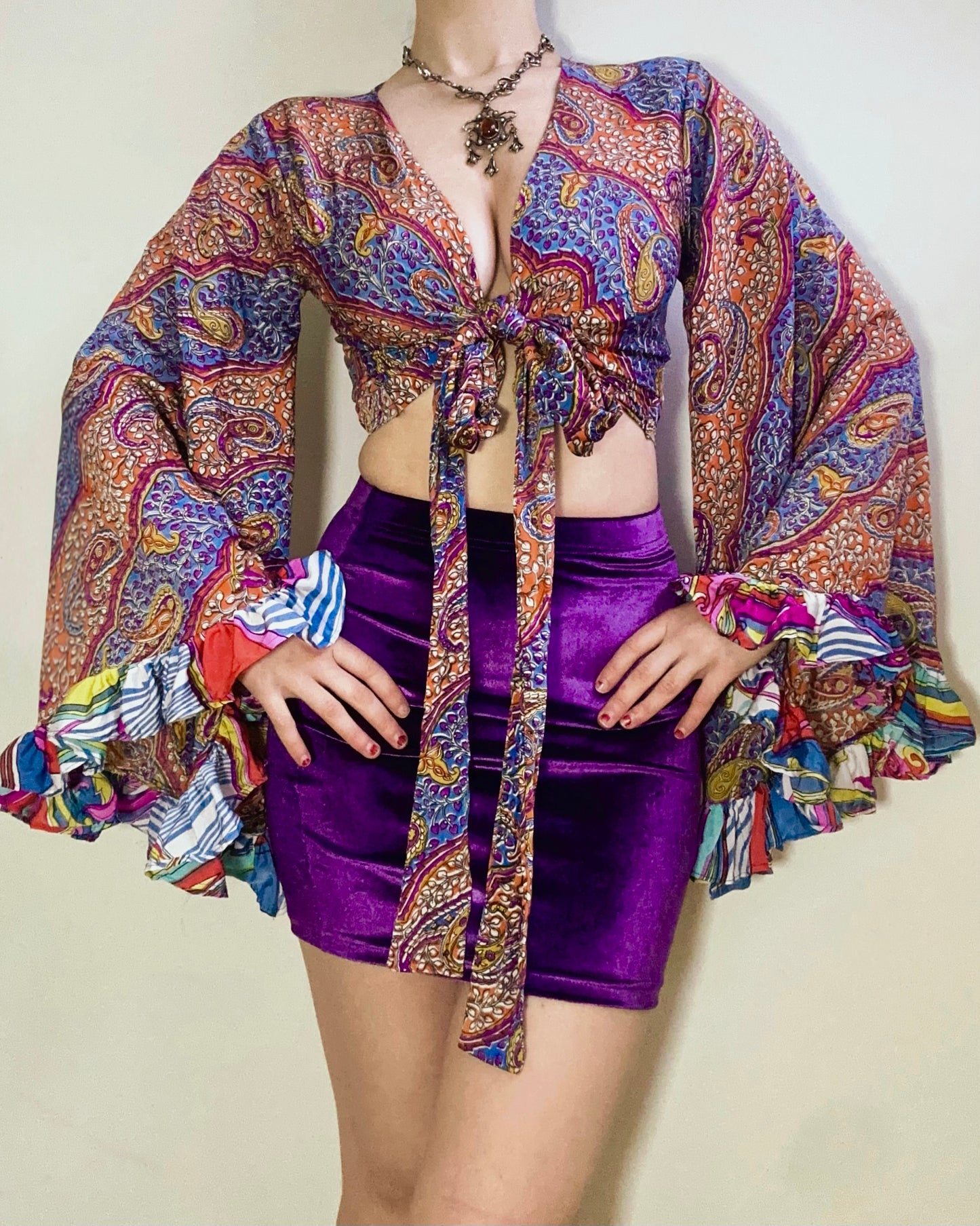 Ruffle Wrap Top in Oh! Darling