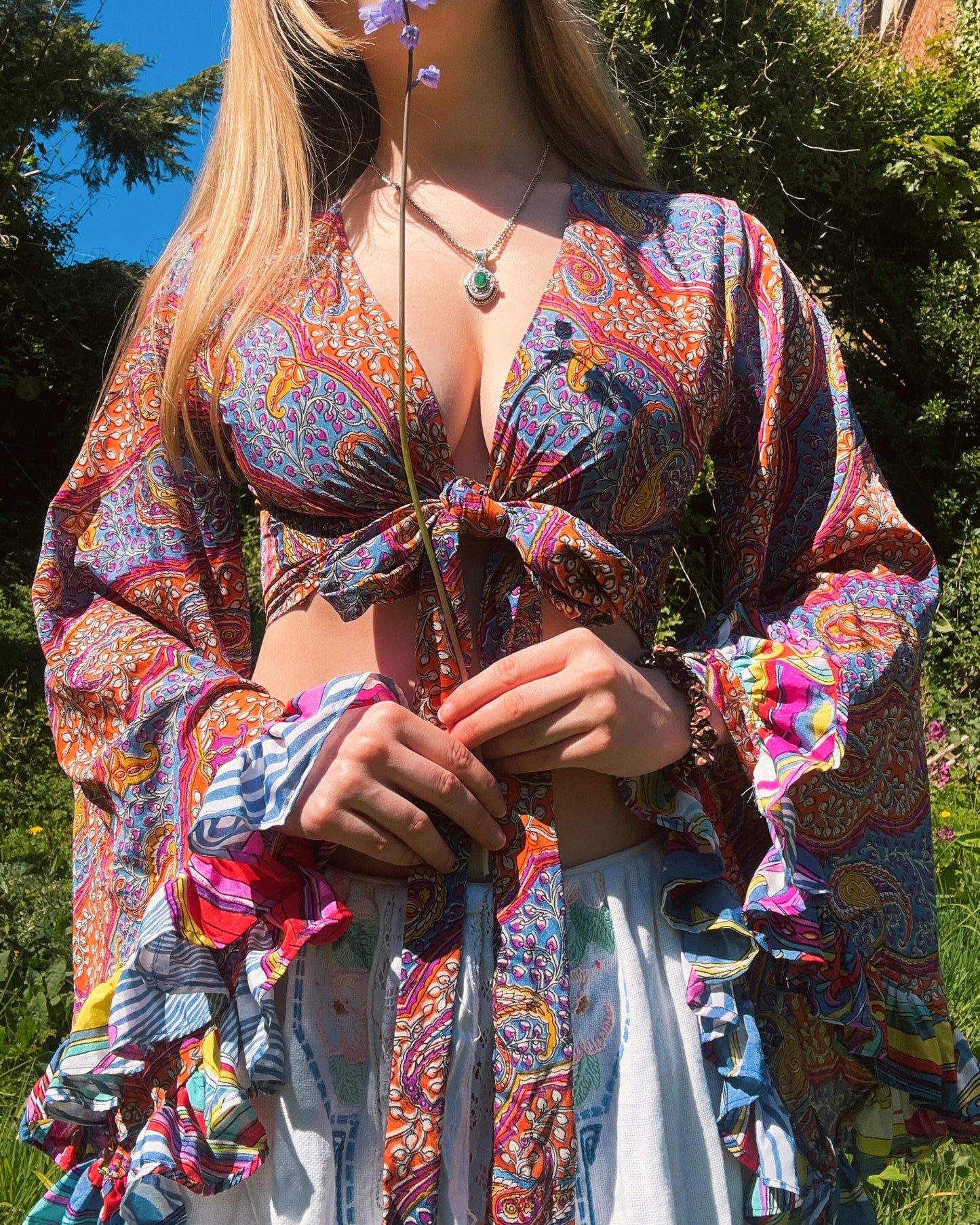 Ruffle Wrap Top in Oh! Darling