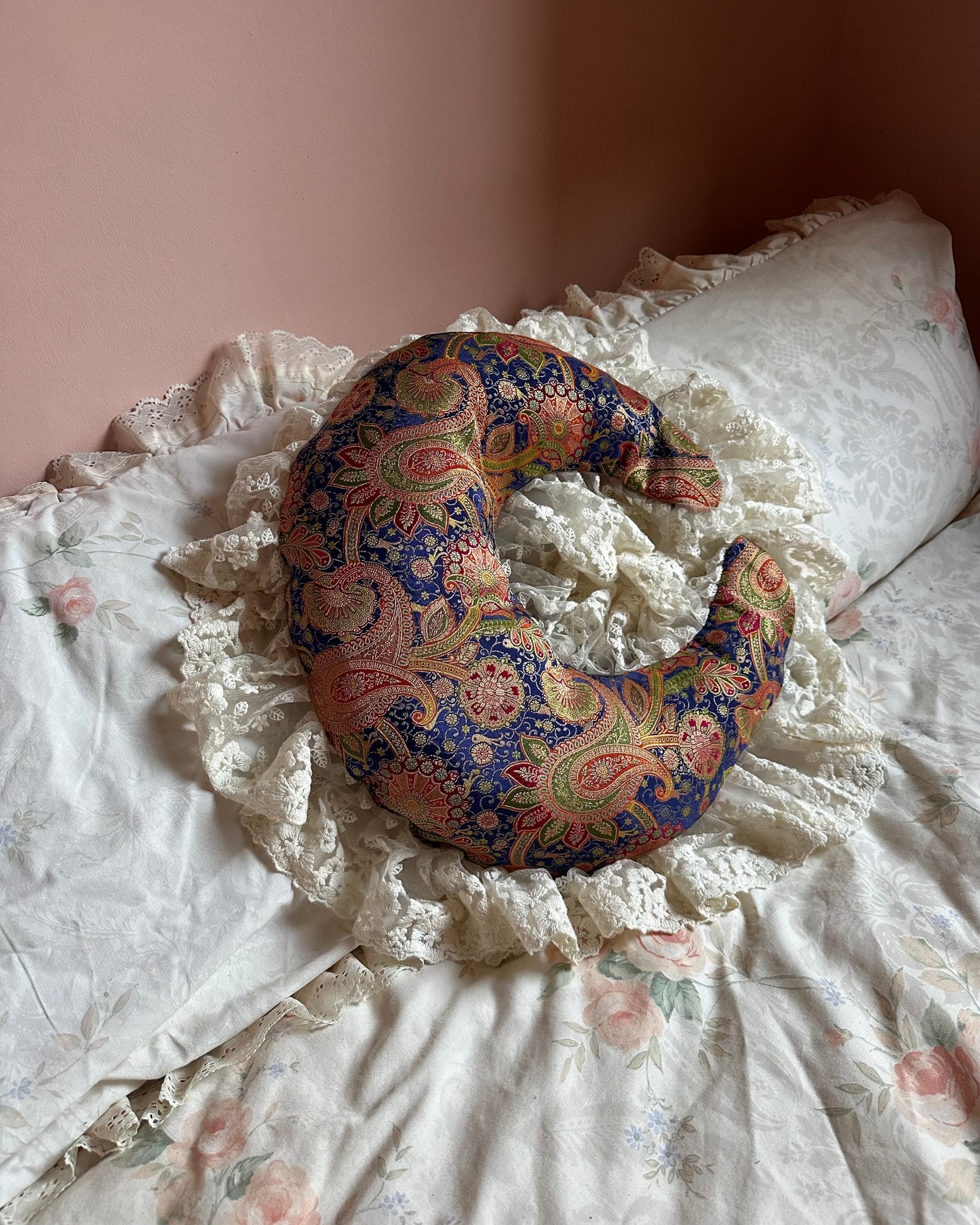 Moon Shaped Pillow in Celine