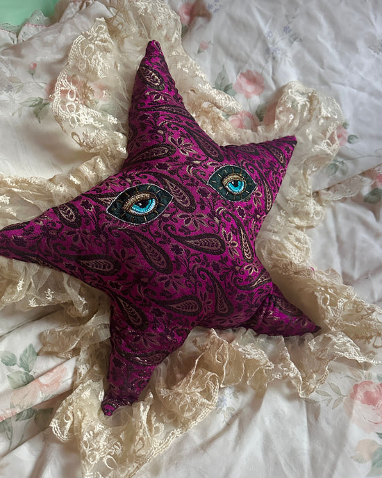 Star Face Shaped Pillow in Layla