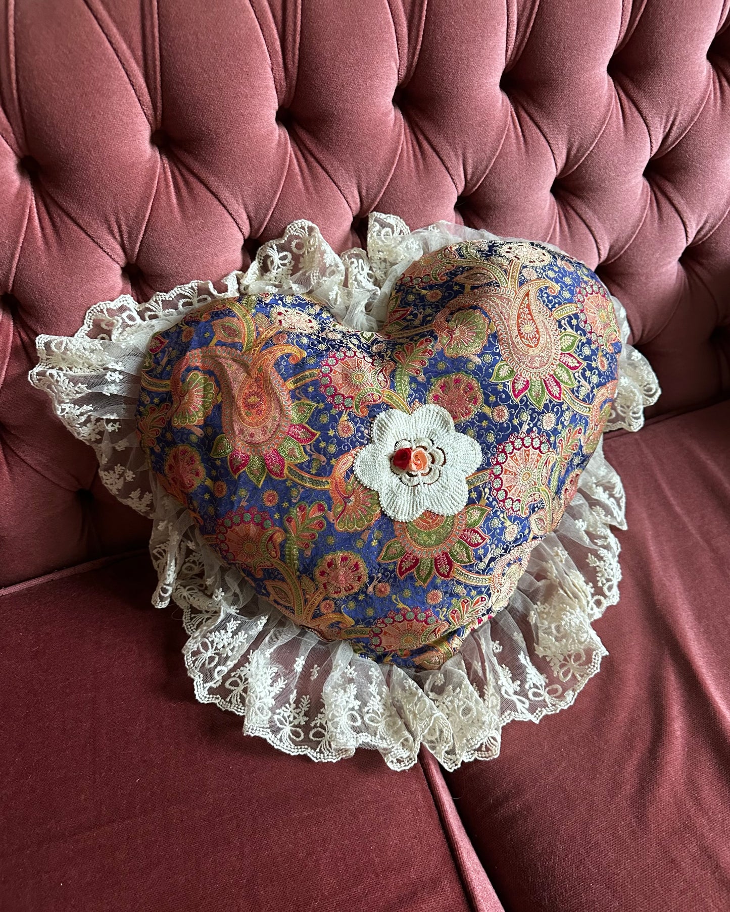 Heart Shaped Pillow in Vera