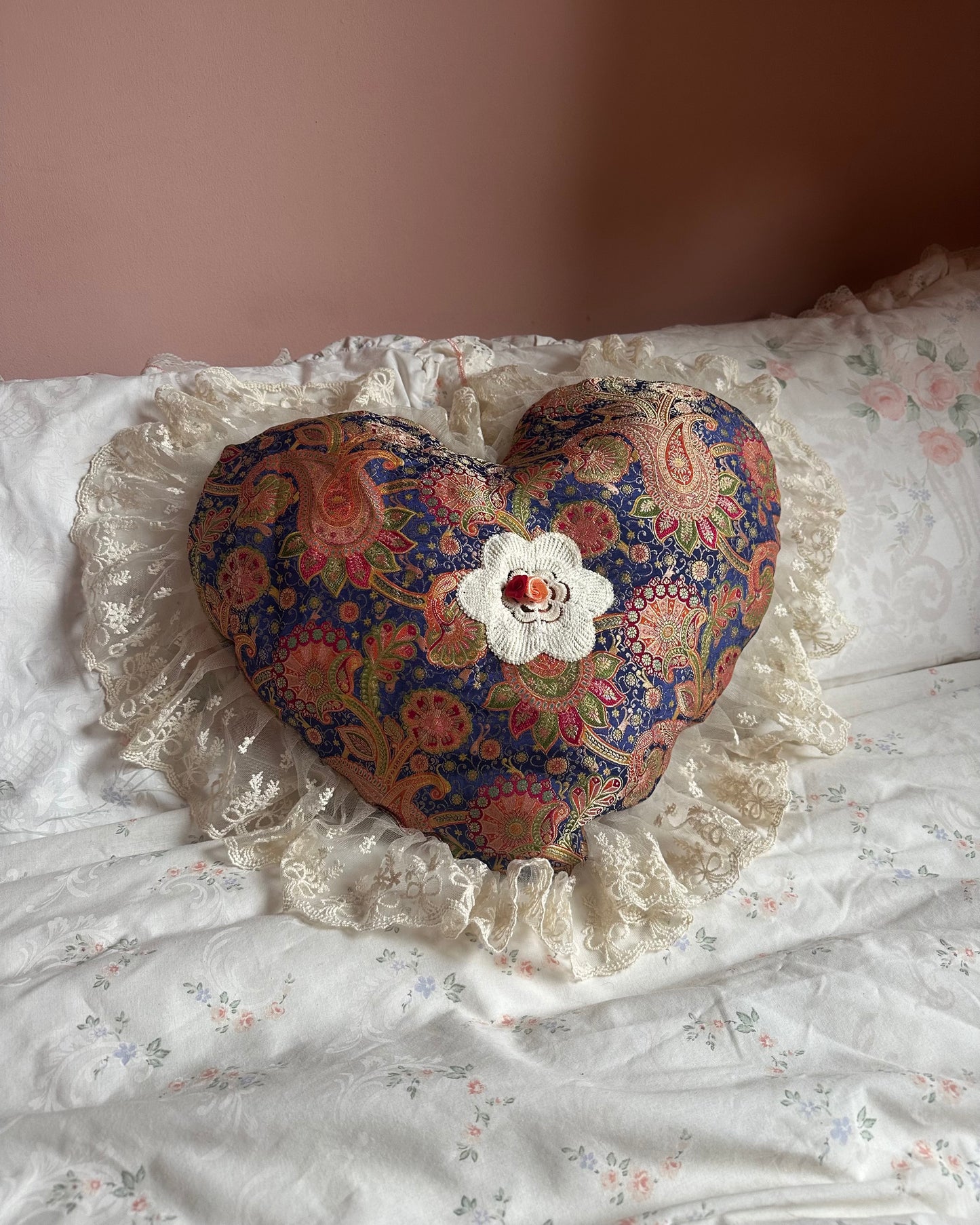 Heart Shaped Pillow in Vera