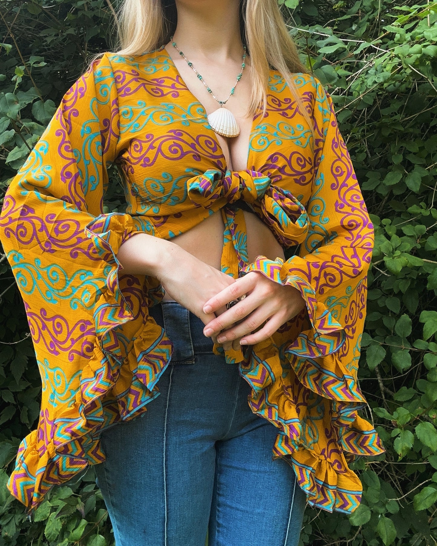 Ruffle Wrap Top in Indiana