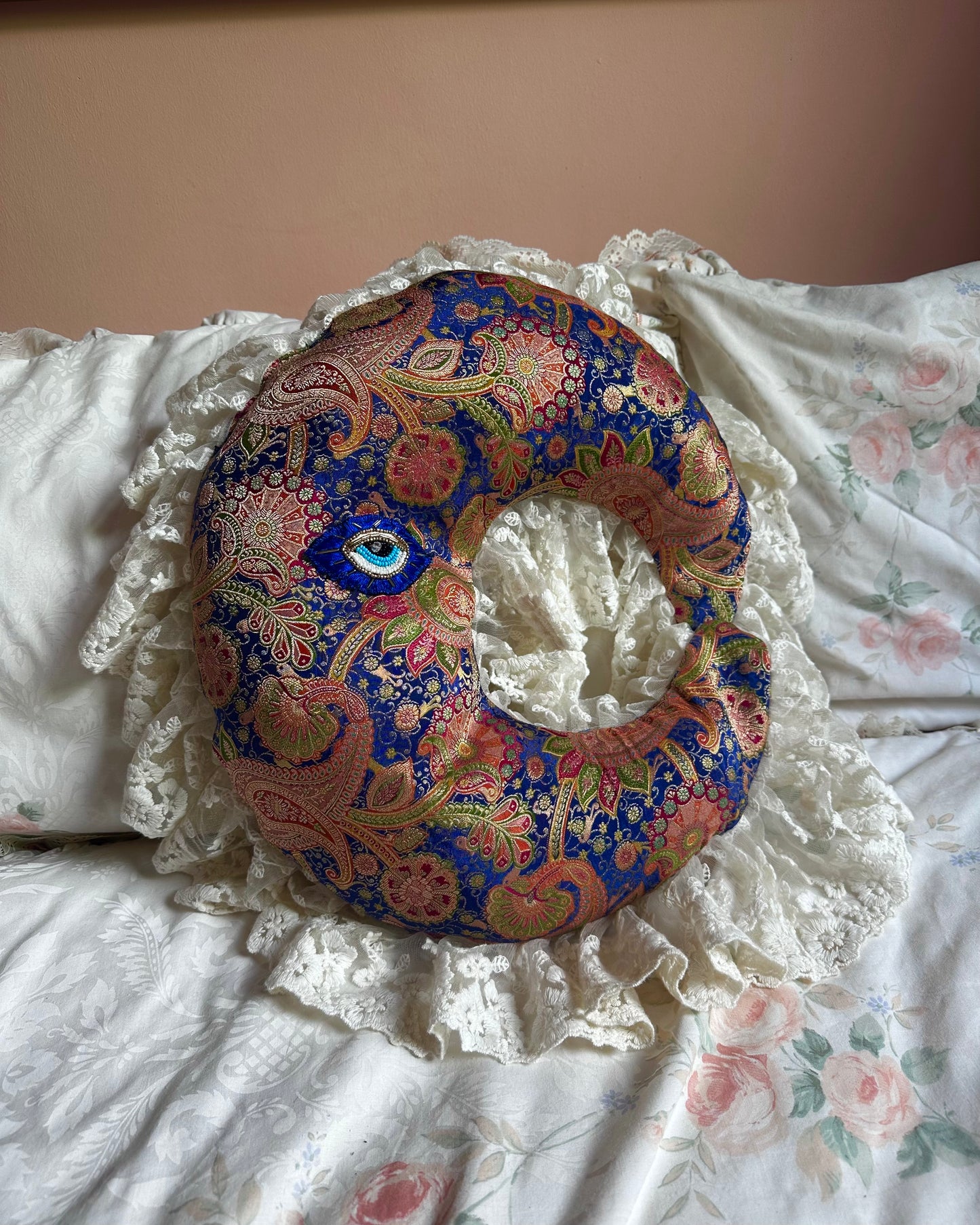 Moonface Pillow in Celine