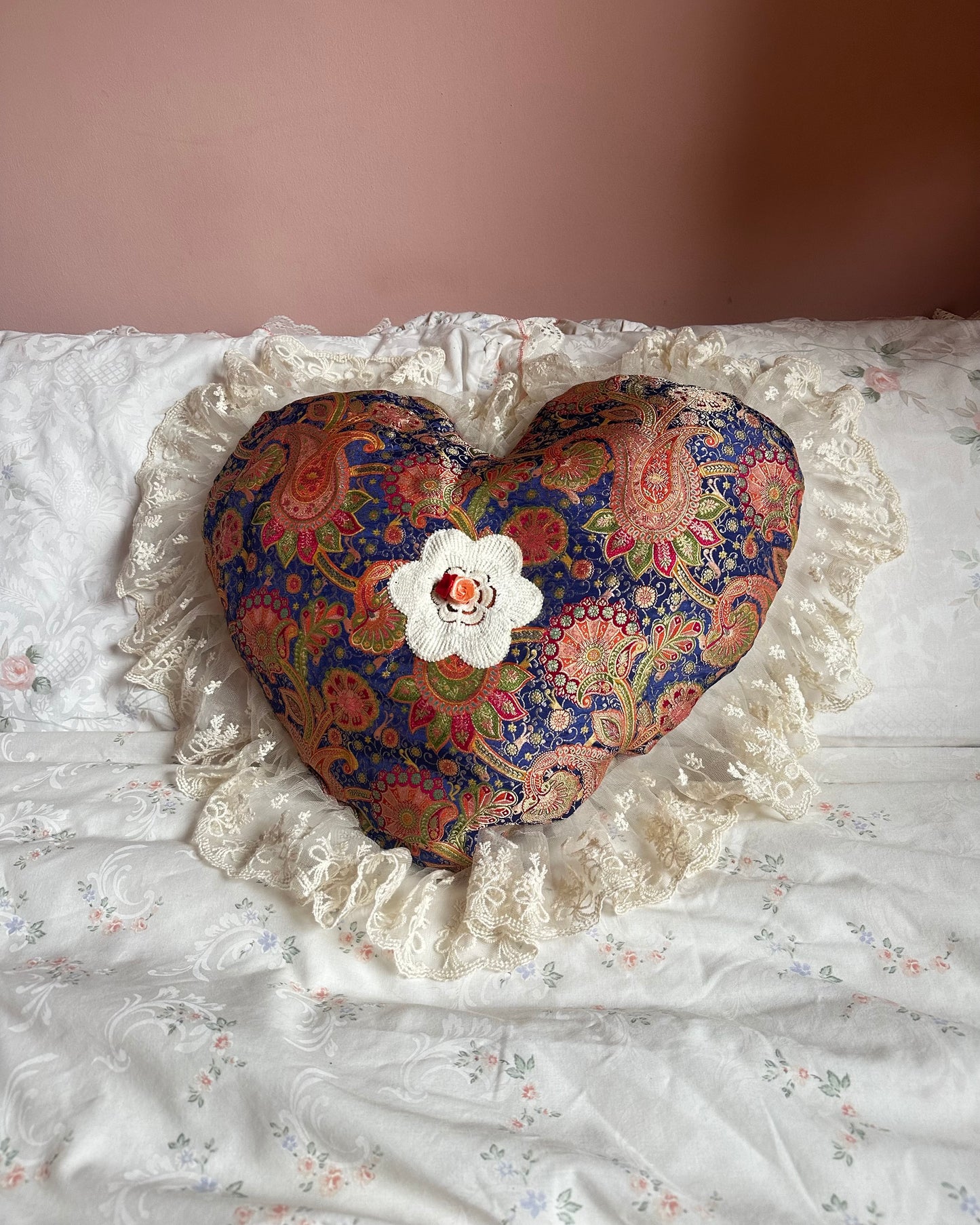 Heart Shaped Pillow in Vera