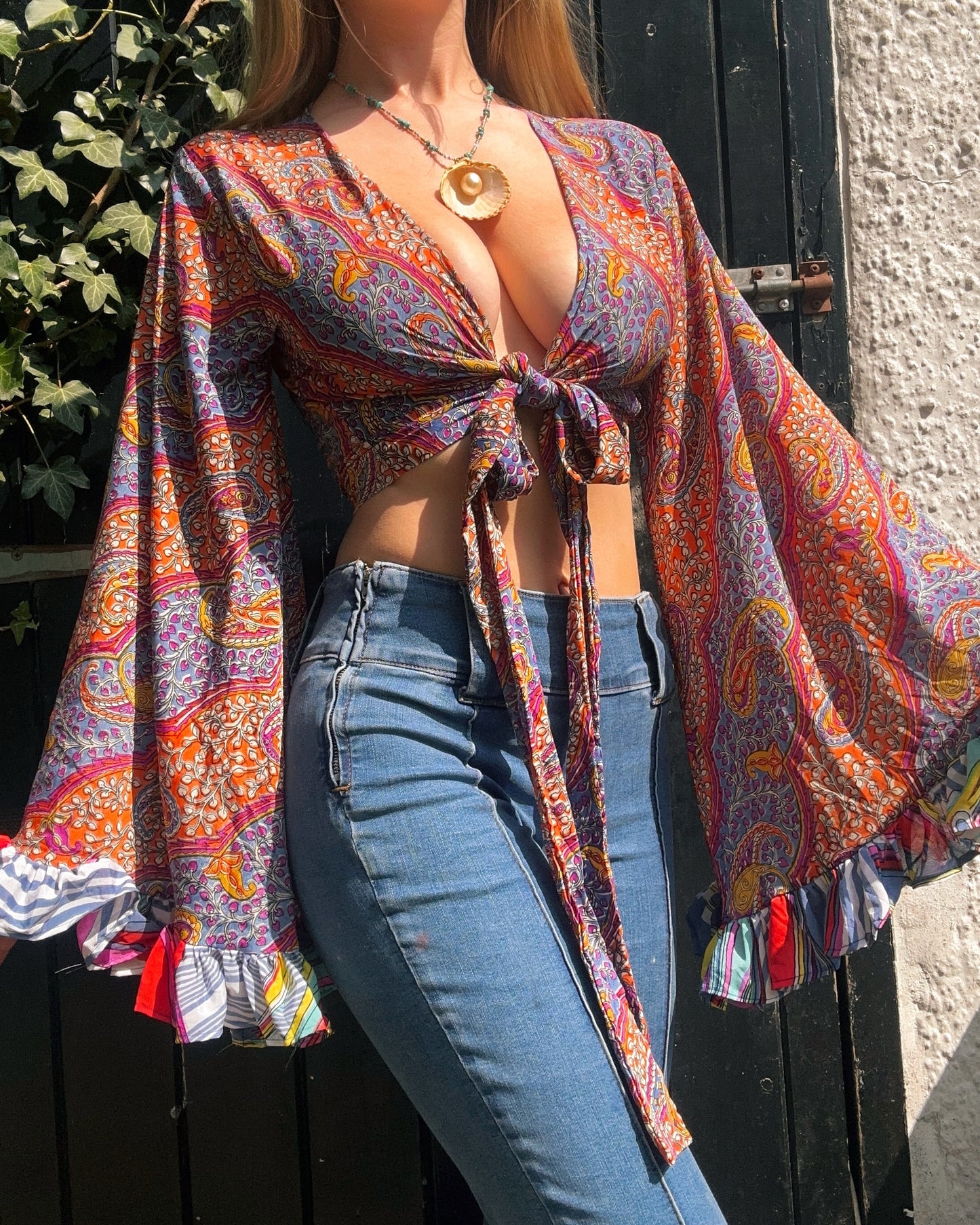 Ruffle Wrap Top in Aphrodite