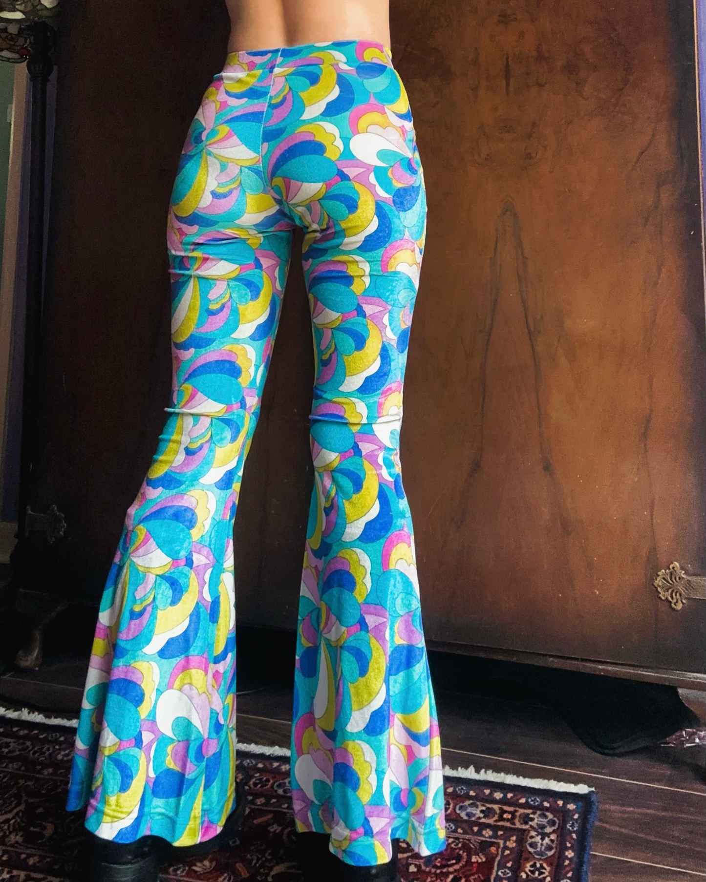 The Velvet Flare Trouser in Clouds