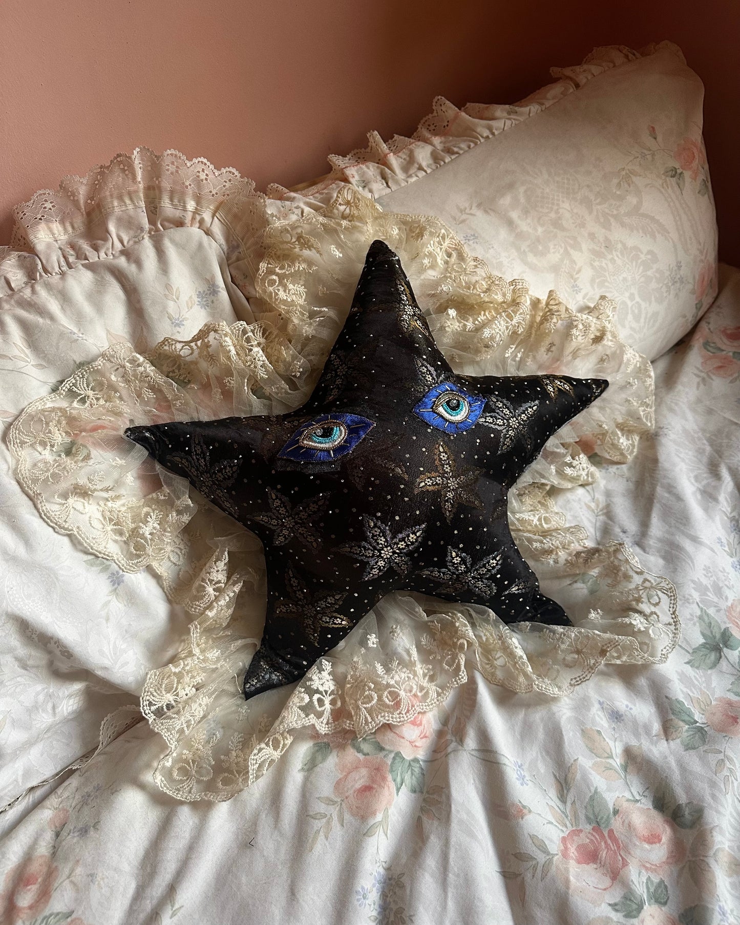Star Face Shaped Pillow in Celestial