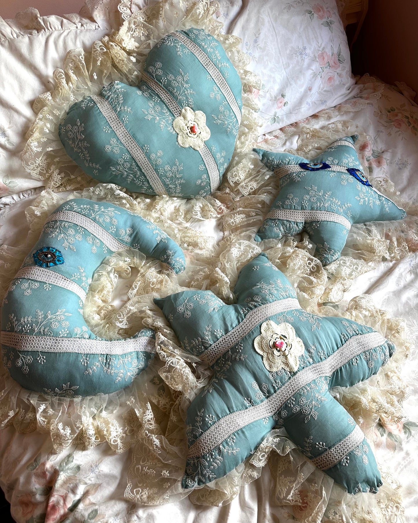 Flower Shaped Pillow in Coquette