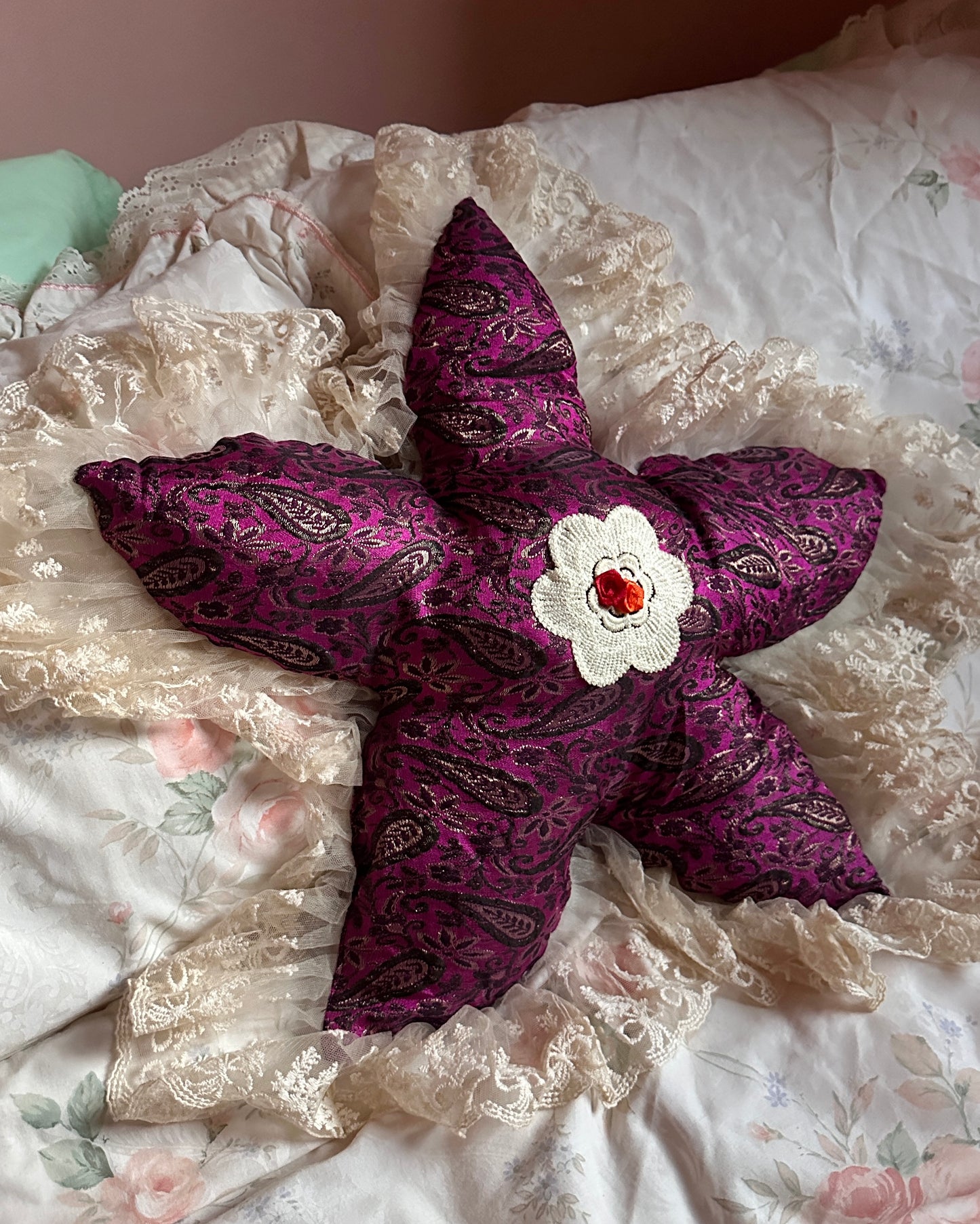 Flower Shaped Pillow in Layla