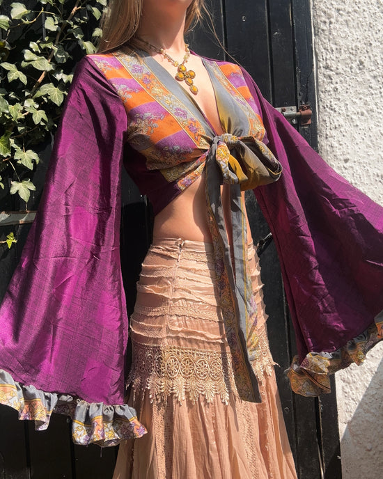 Ruffle Wrap Top in Wizard