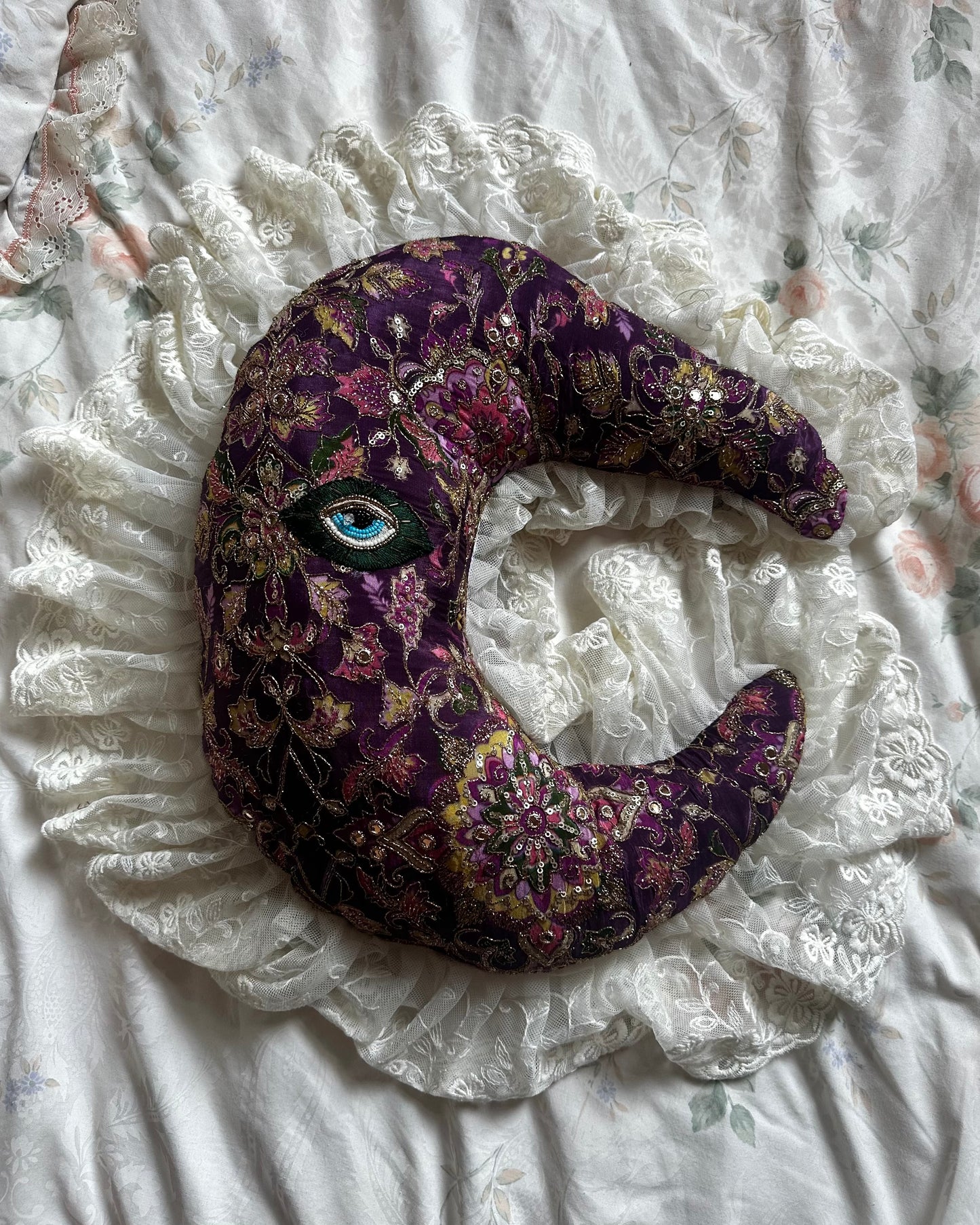 Moonface Pillow in Priscilla