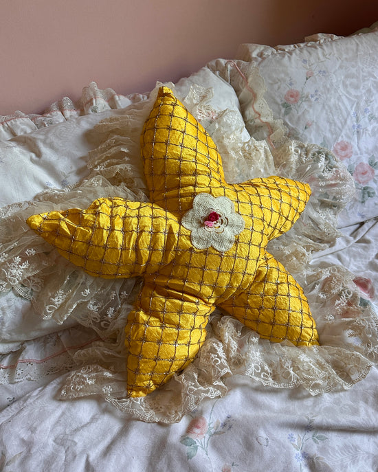 Flower Shaped Pillow in Starry Night