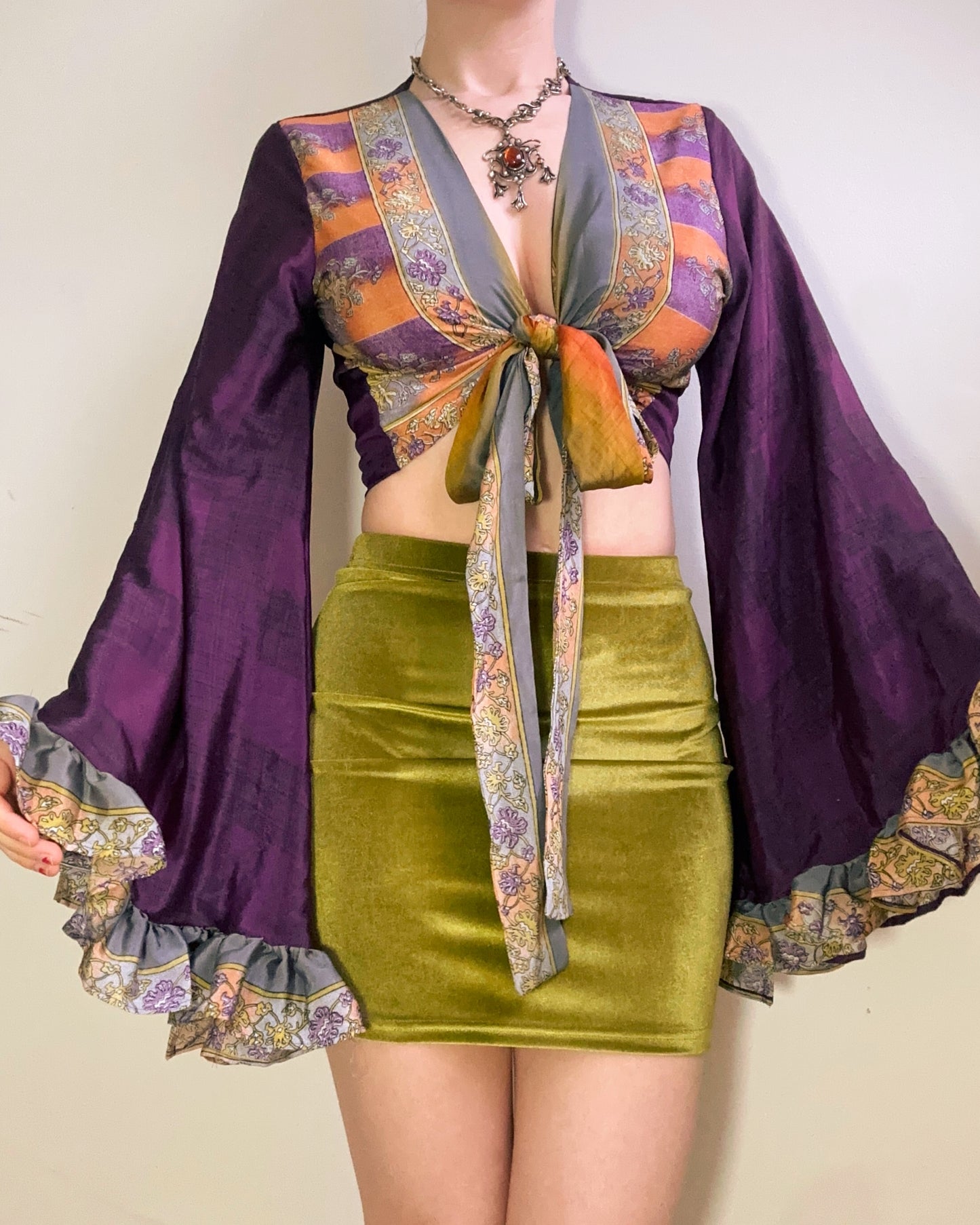 Ruffle Wrap Top in Wizard