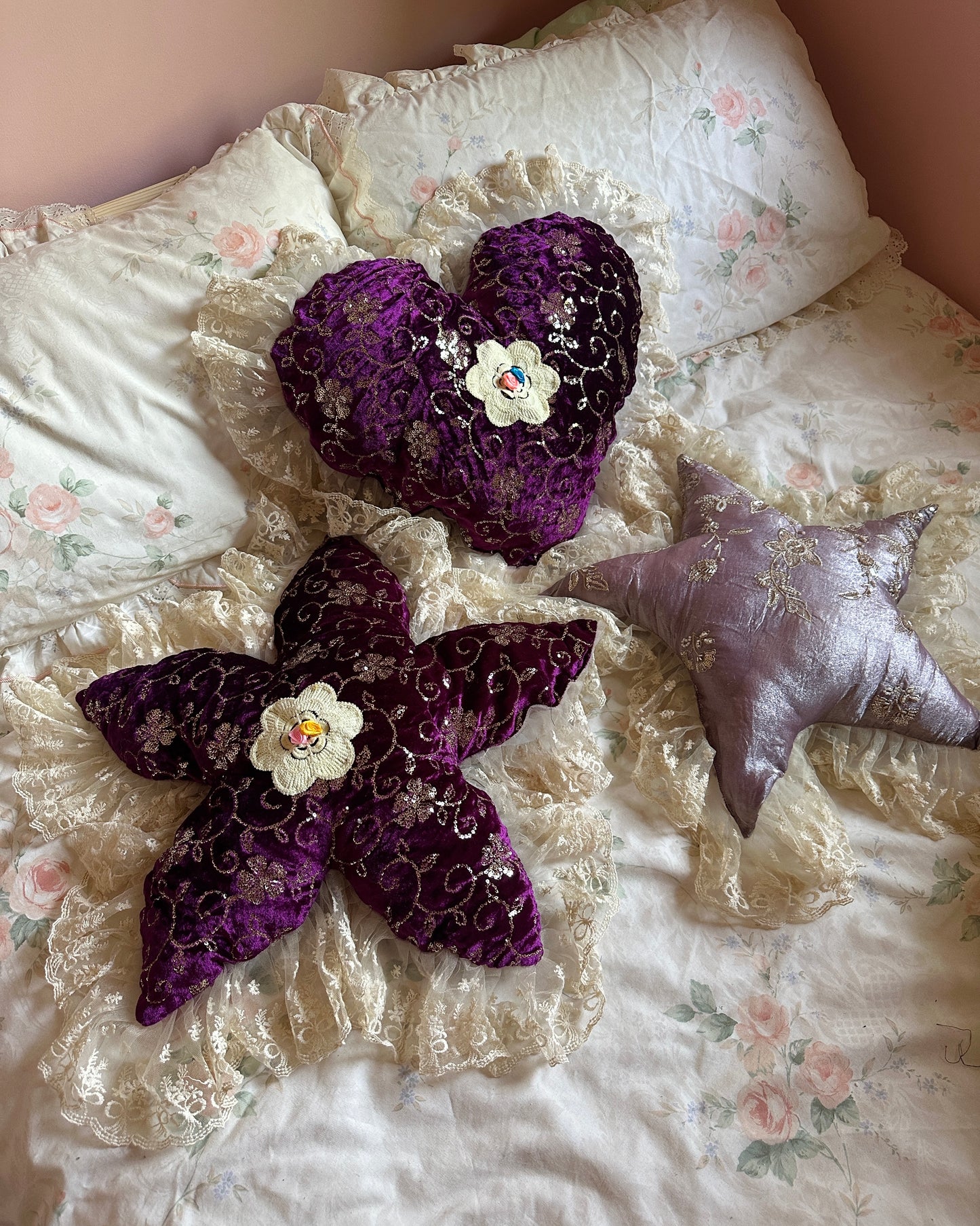 Heart Shaped Pillow in Love Street