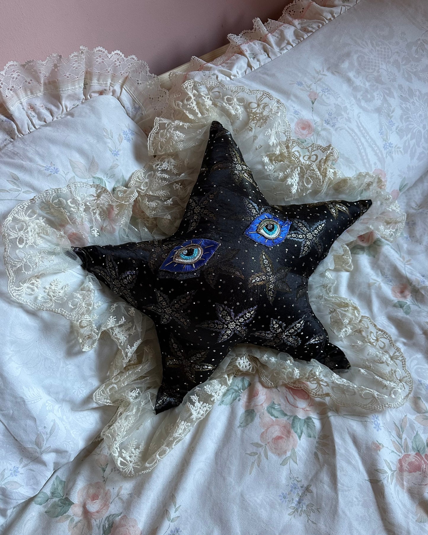 Star Face Shaped Pillow in Celestial