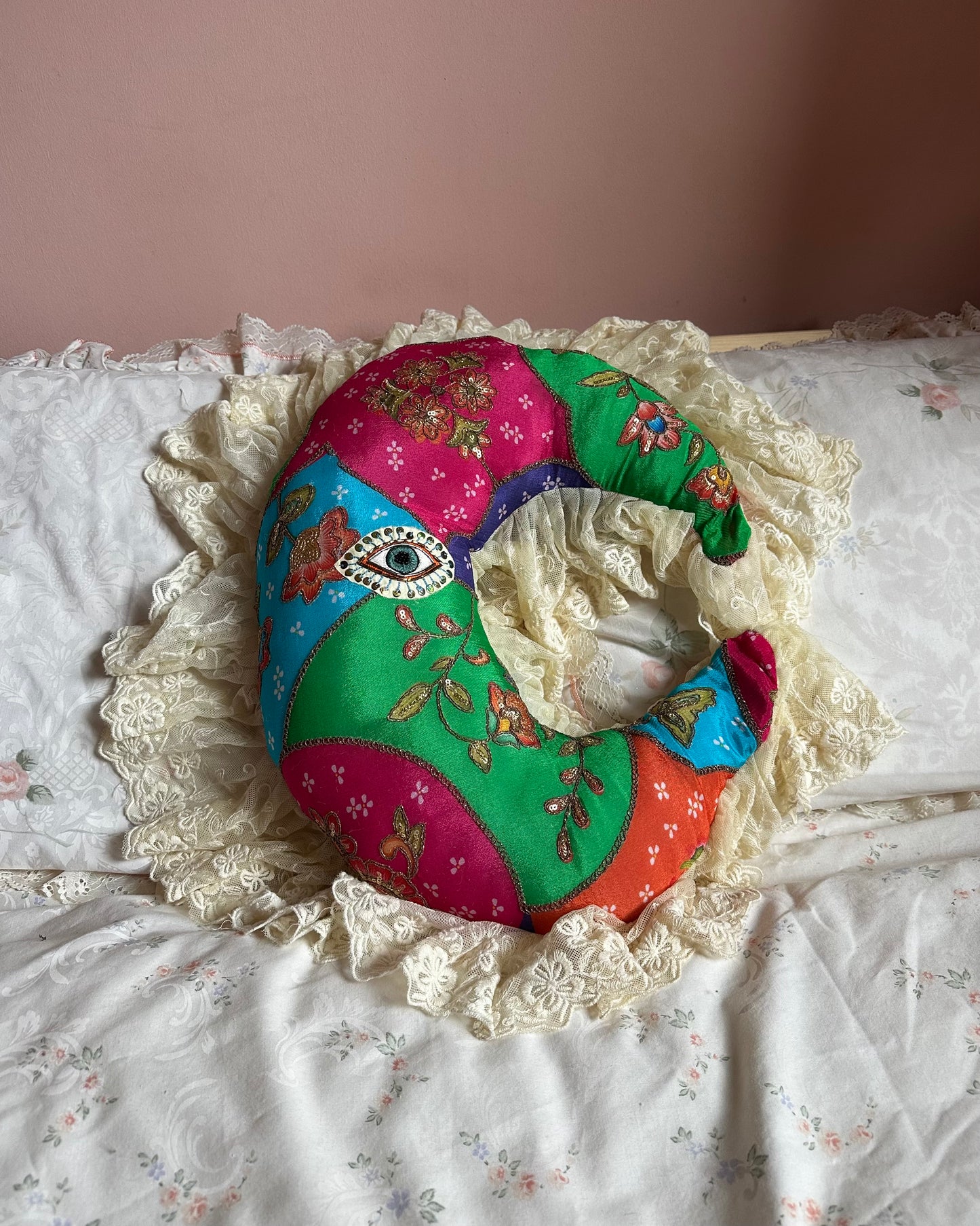 Moonface Shaped Pillow in Whimsigoth