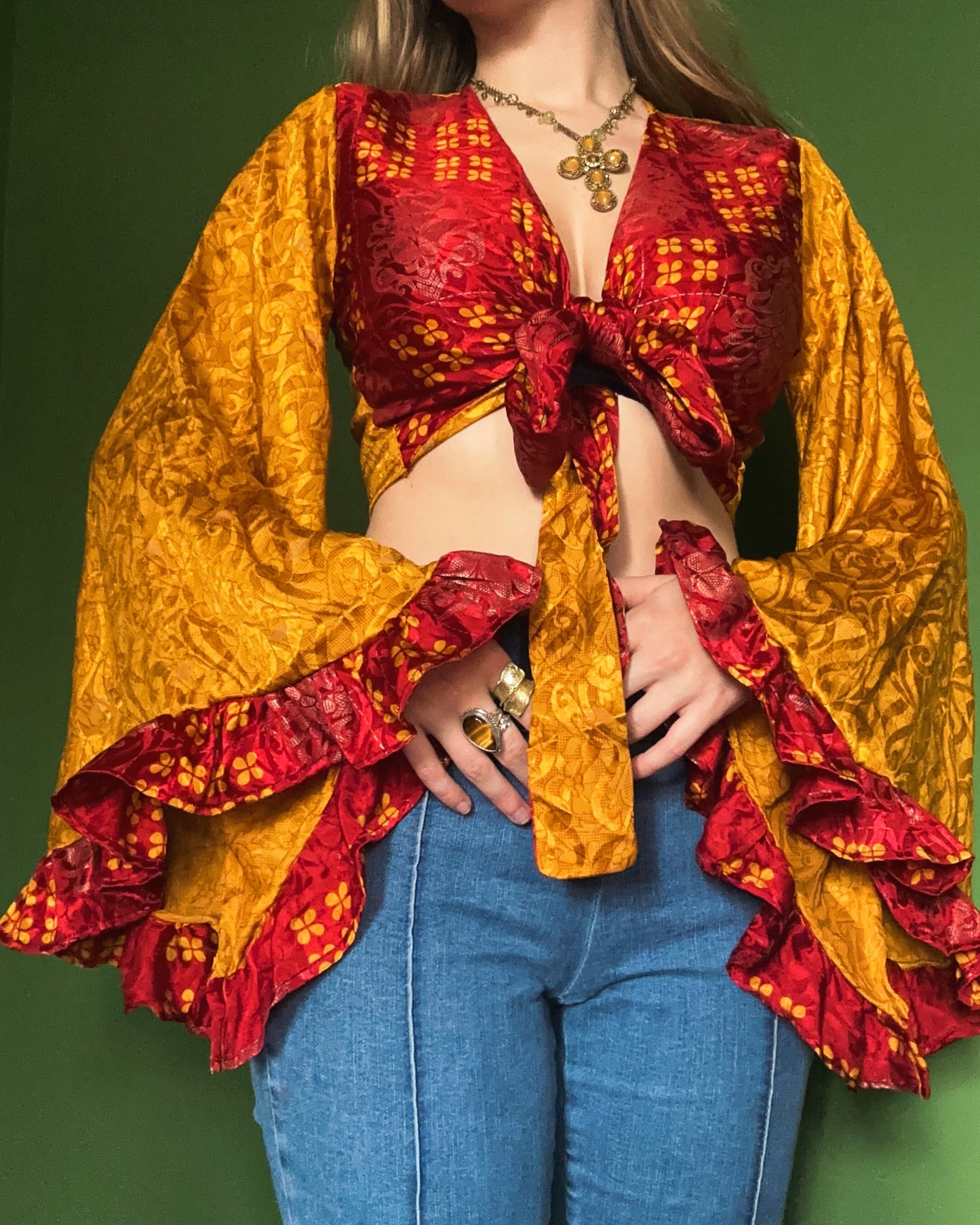 Ruffle Wrap Top in Serbia