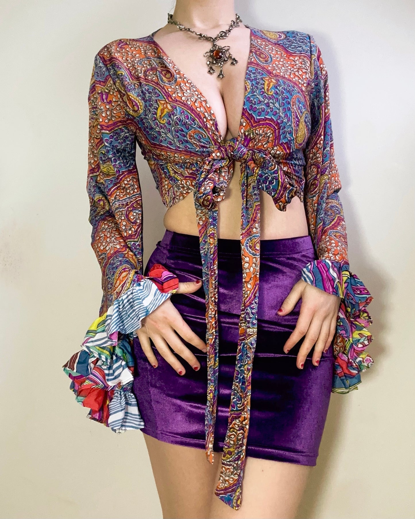 Ruffle Wrap Top in Oh! Darling