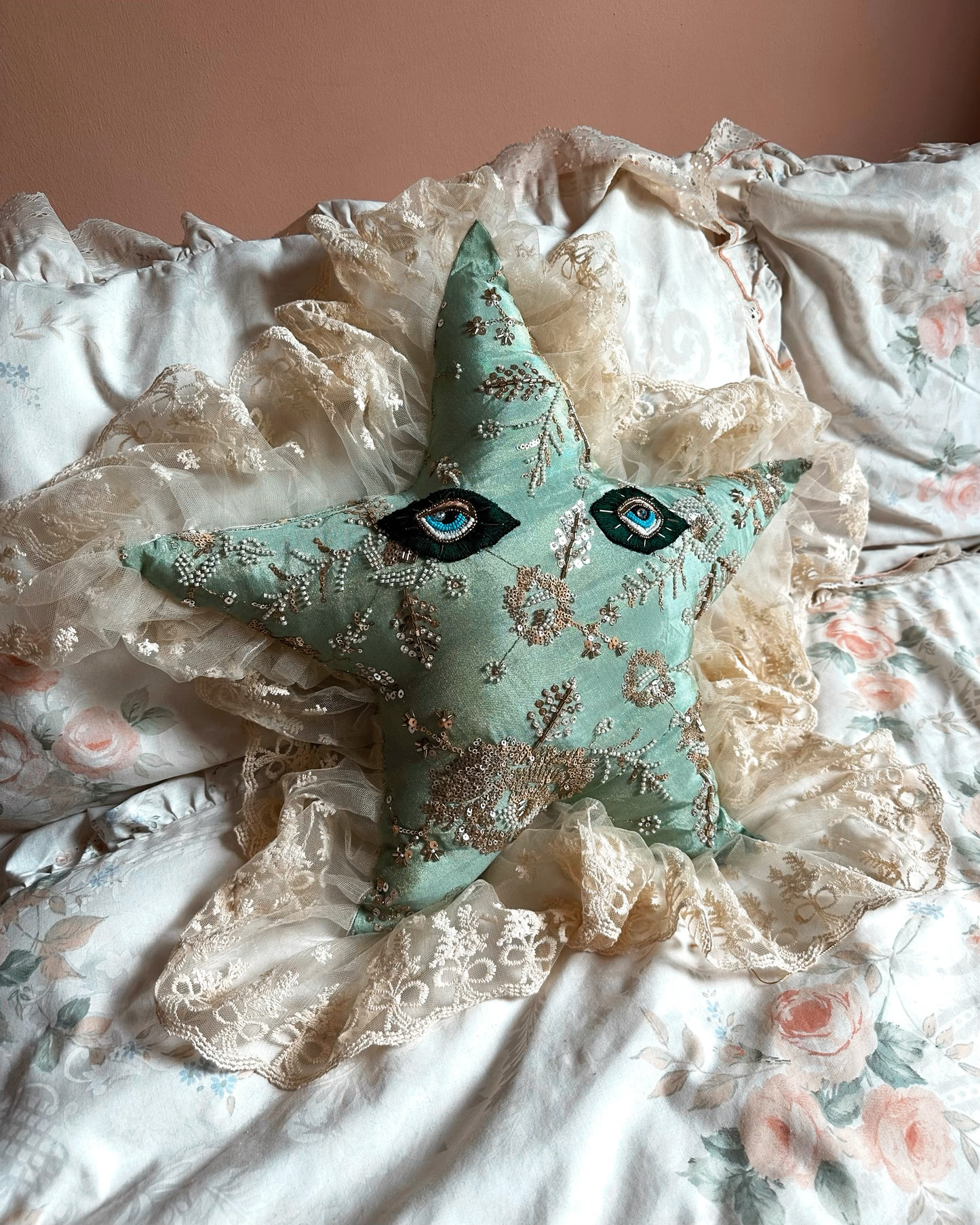 Star Face Shaped Pillow in Marianne