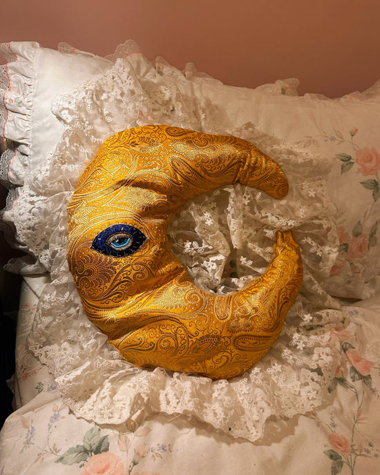 Moonface Shaped Pillow in Sunshine