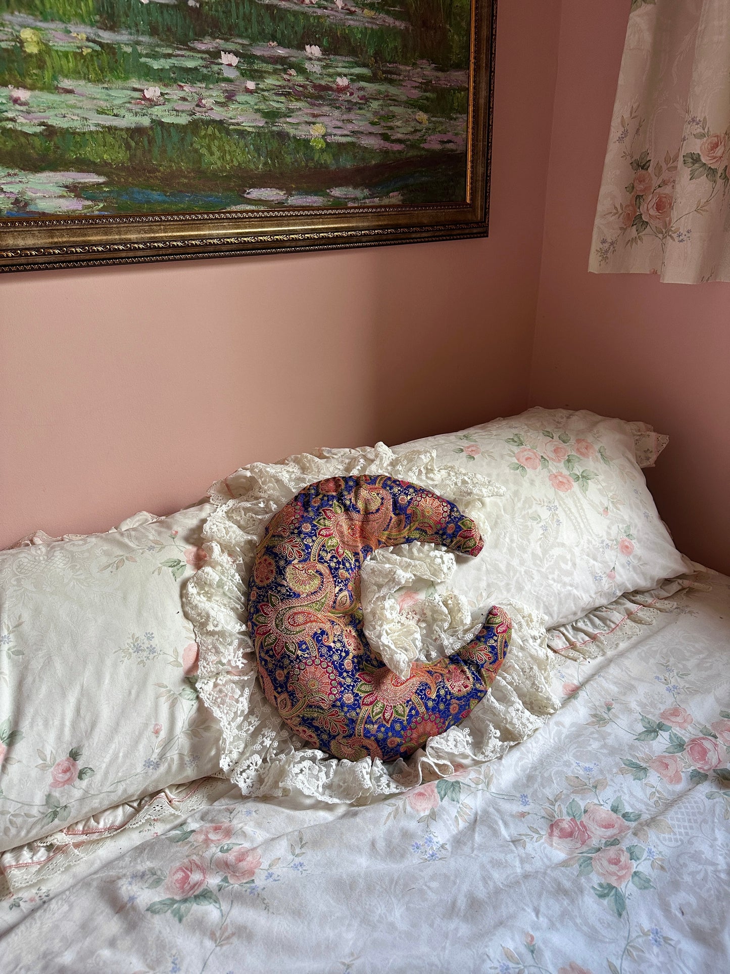 Moon Shaped Pillow in Celine