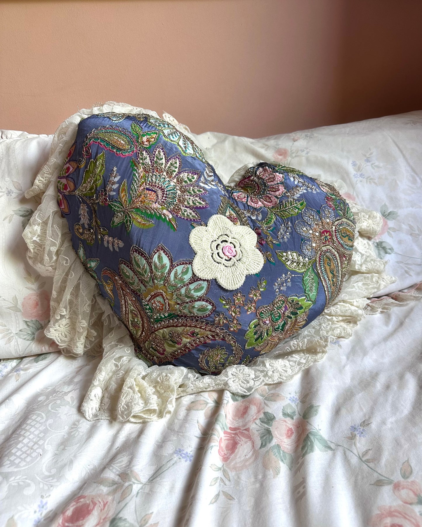 Heart Shaped Pillow in Aphrodite