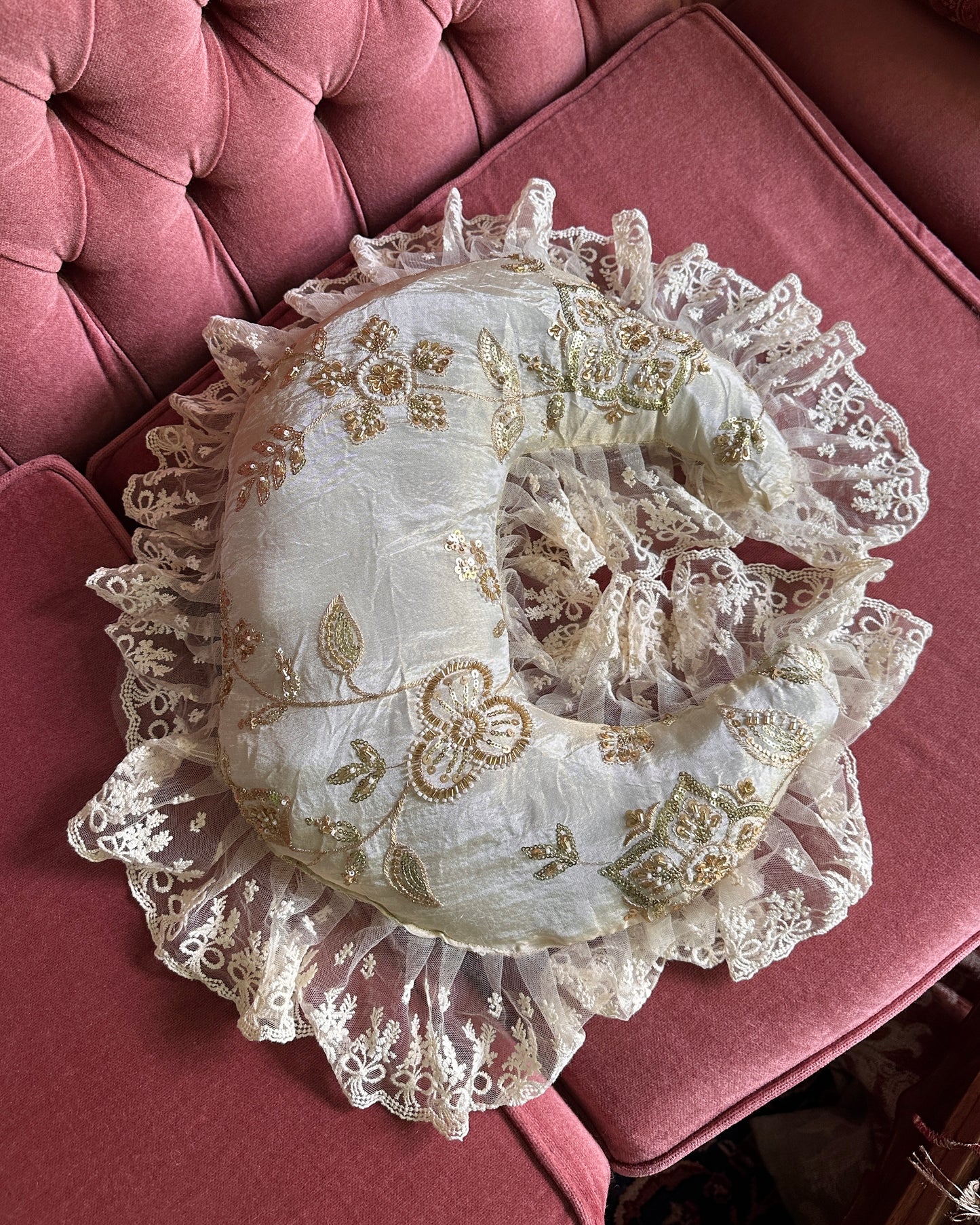 Moon Shaped Pillow in Moonglow