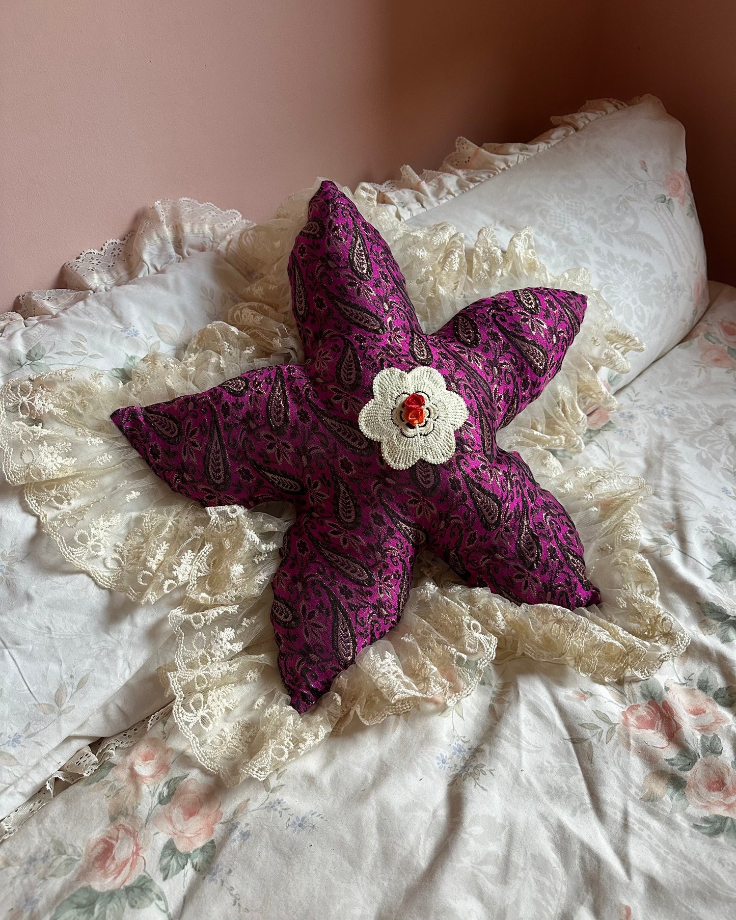 Flower Shaped Pillow in Layla