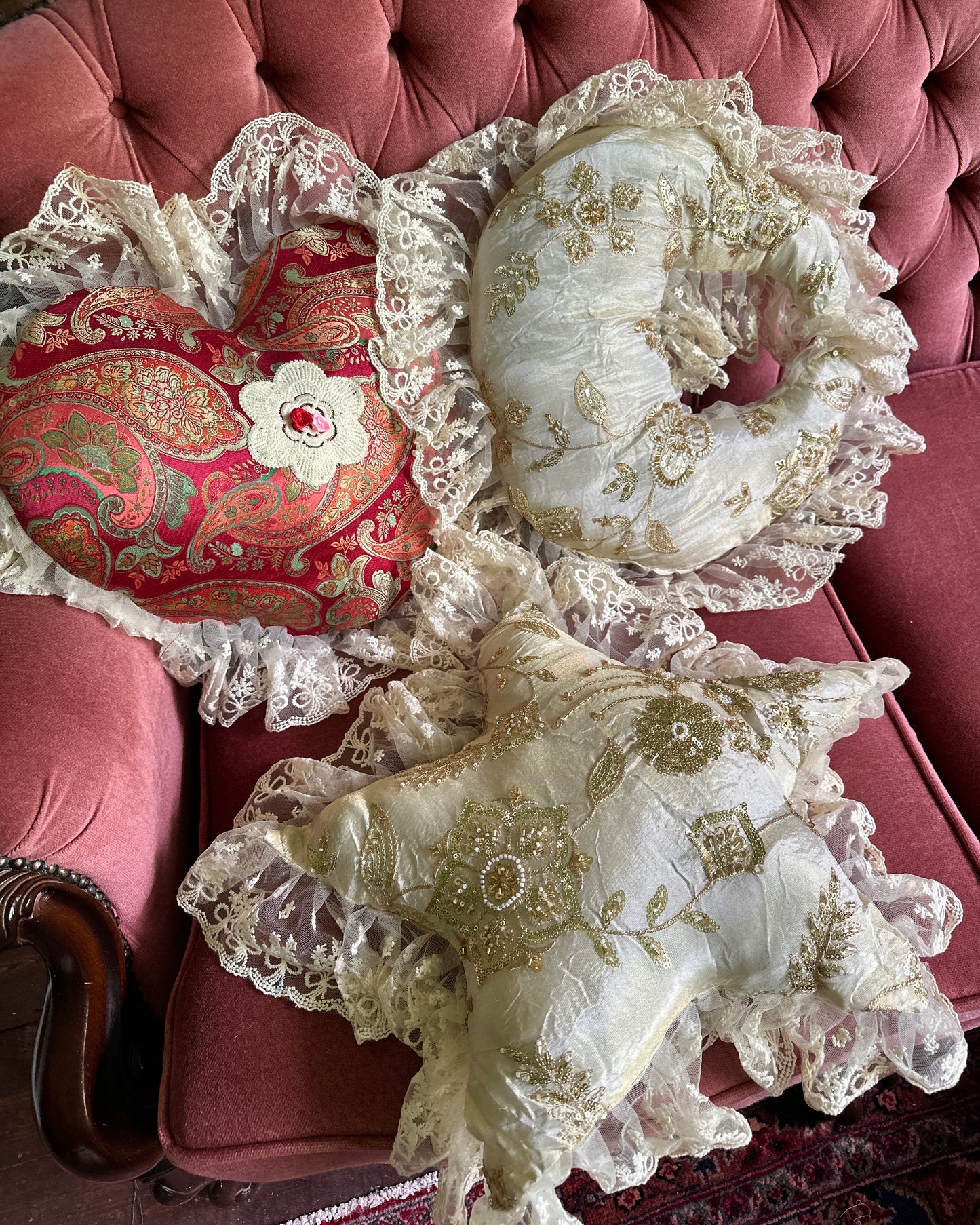 Moon Shaped Pillow in Moonglow