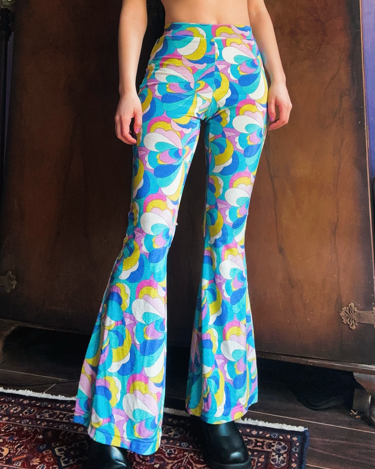The Velvet Flare Trouser in Clouds