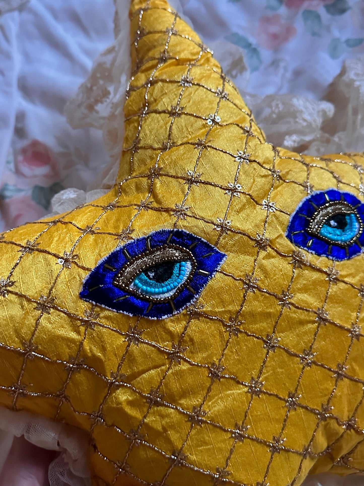 Star Face Shaped Pillow in Lunar Eclipse