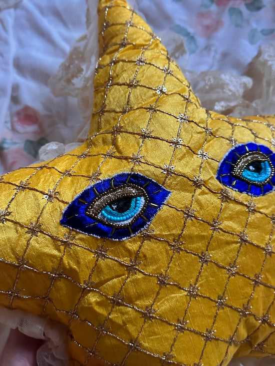 Star Face Shaped Pillow in Lunar Eclipse