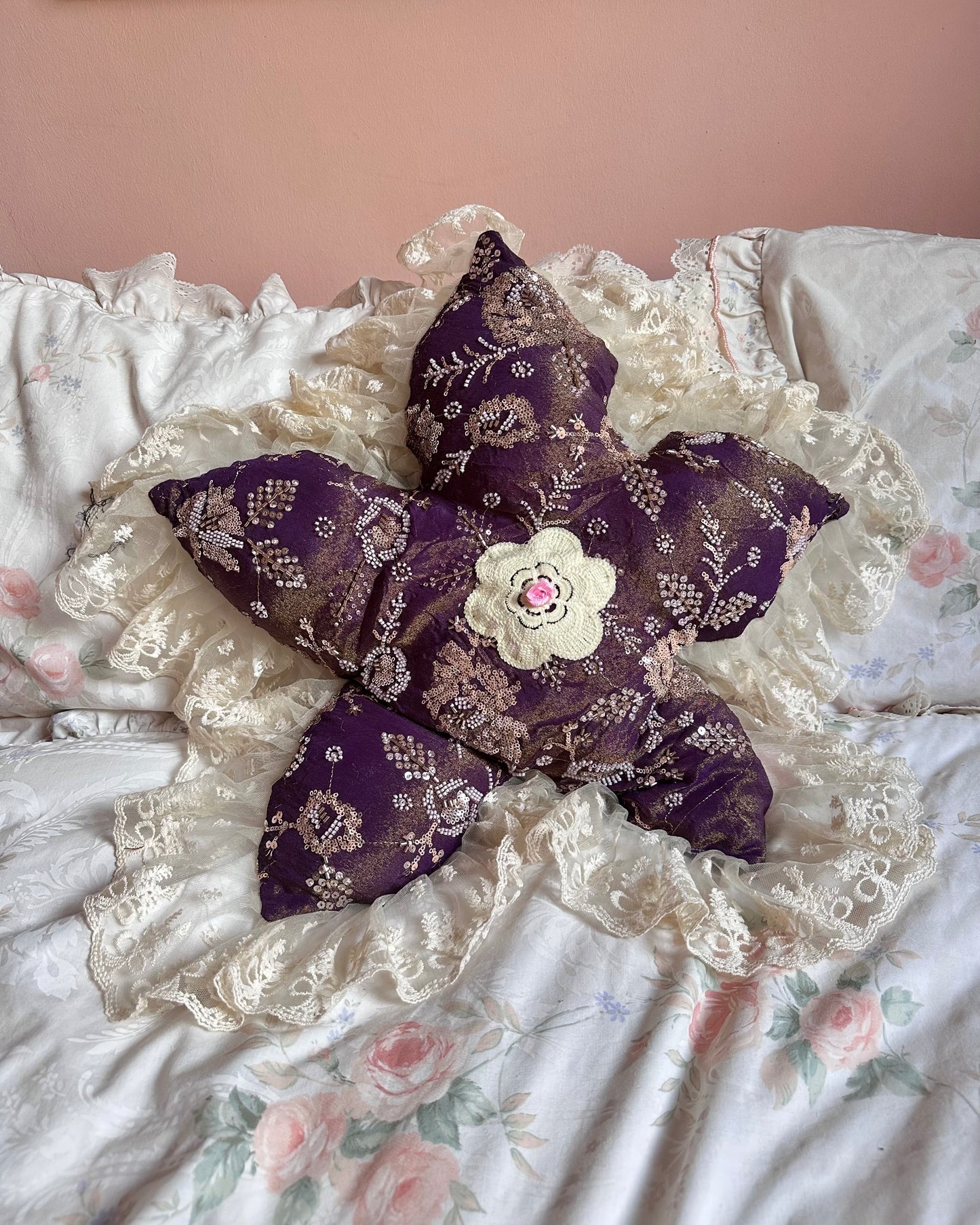Flower Shaped Pillow in Pegasus