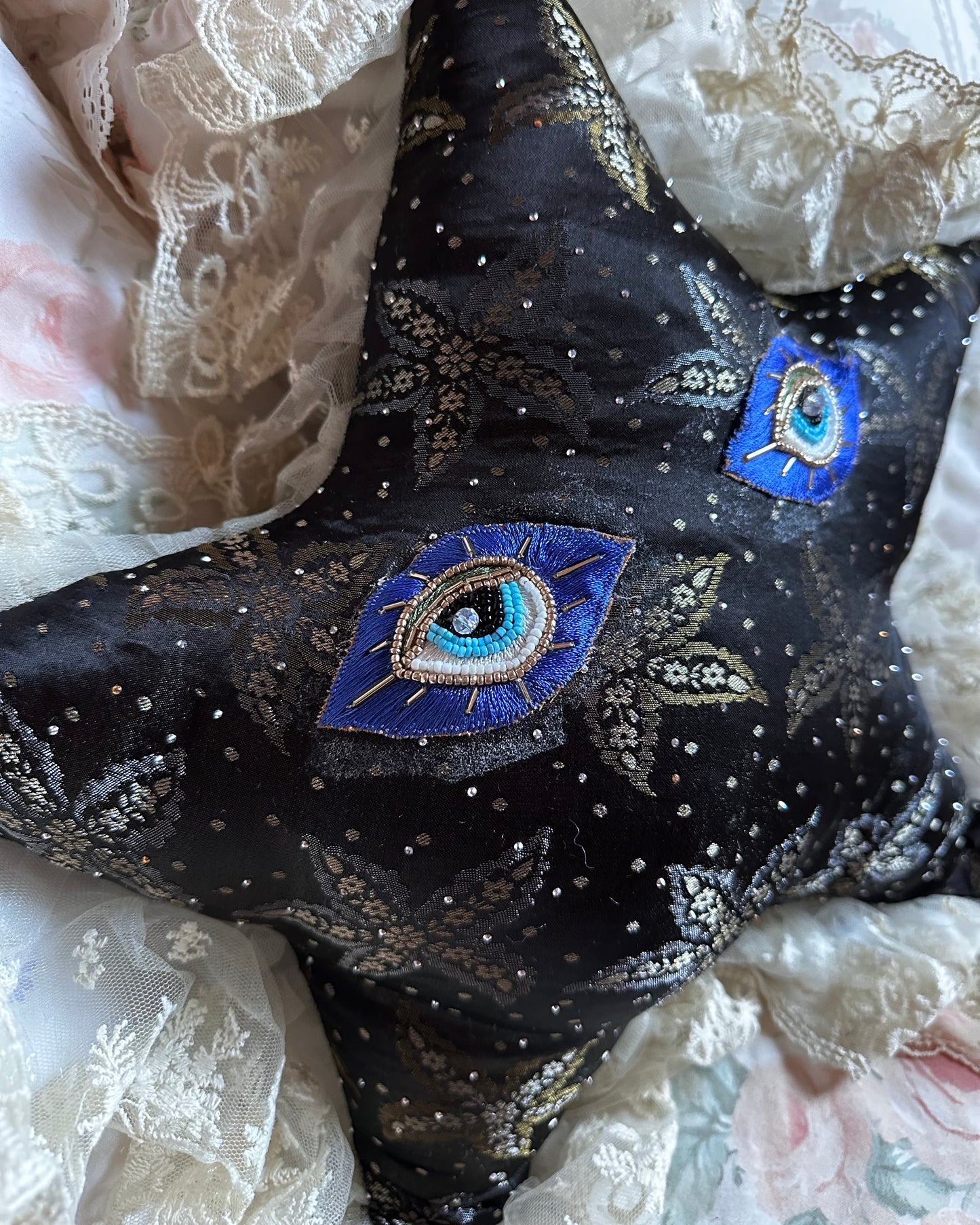 Star Face Shaped Pillow in Celestial
