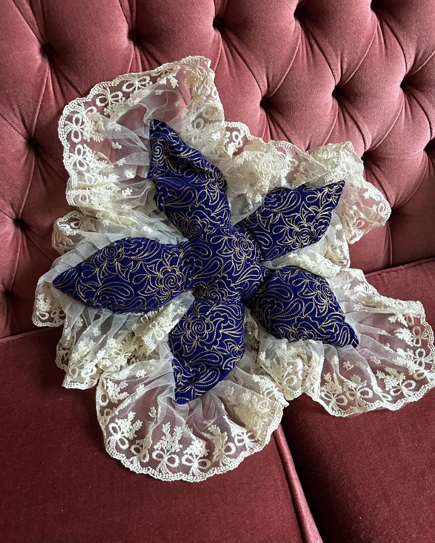 Flower Shaped Pillow in Moon