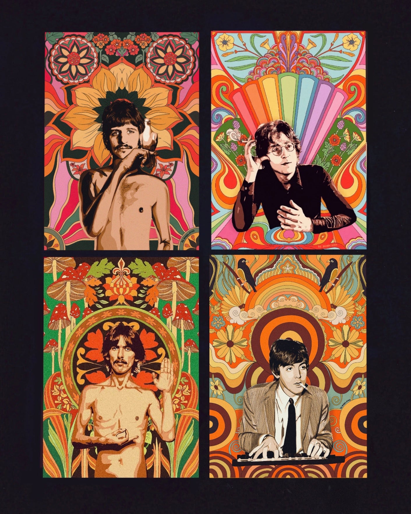 The Ringo Starr Print - Size A3 / 11.7" × 16.5"