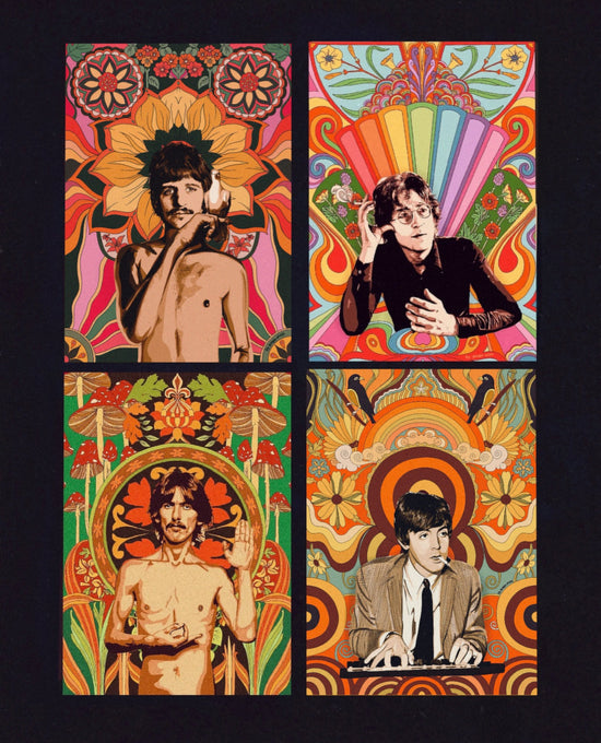 The Beatles Art Nouveau Print Bundle (Worth £58.90)