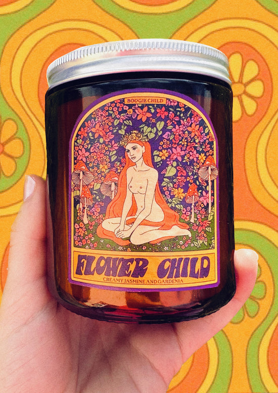 Load image into Gallery viewer, Flower Child Candle - Creamy Jasmine and Gardenia
