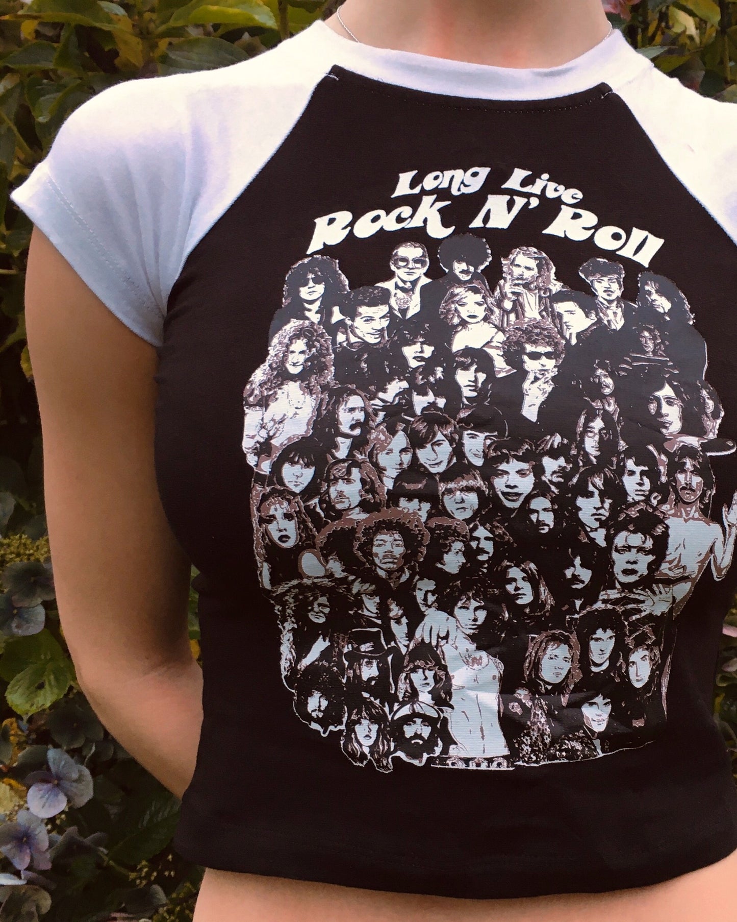 Load image into Gallery viewer, Rock N&amp;#39; Roll Ringer Baby Tee in Black
