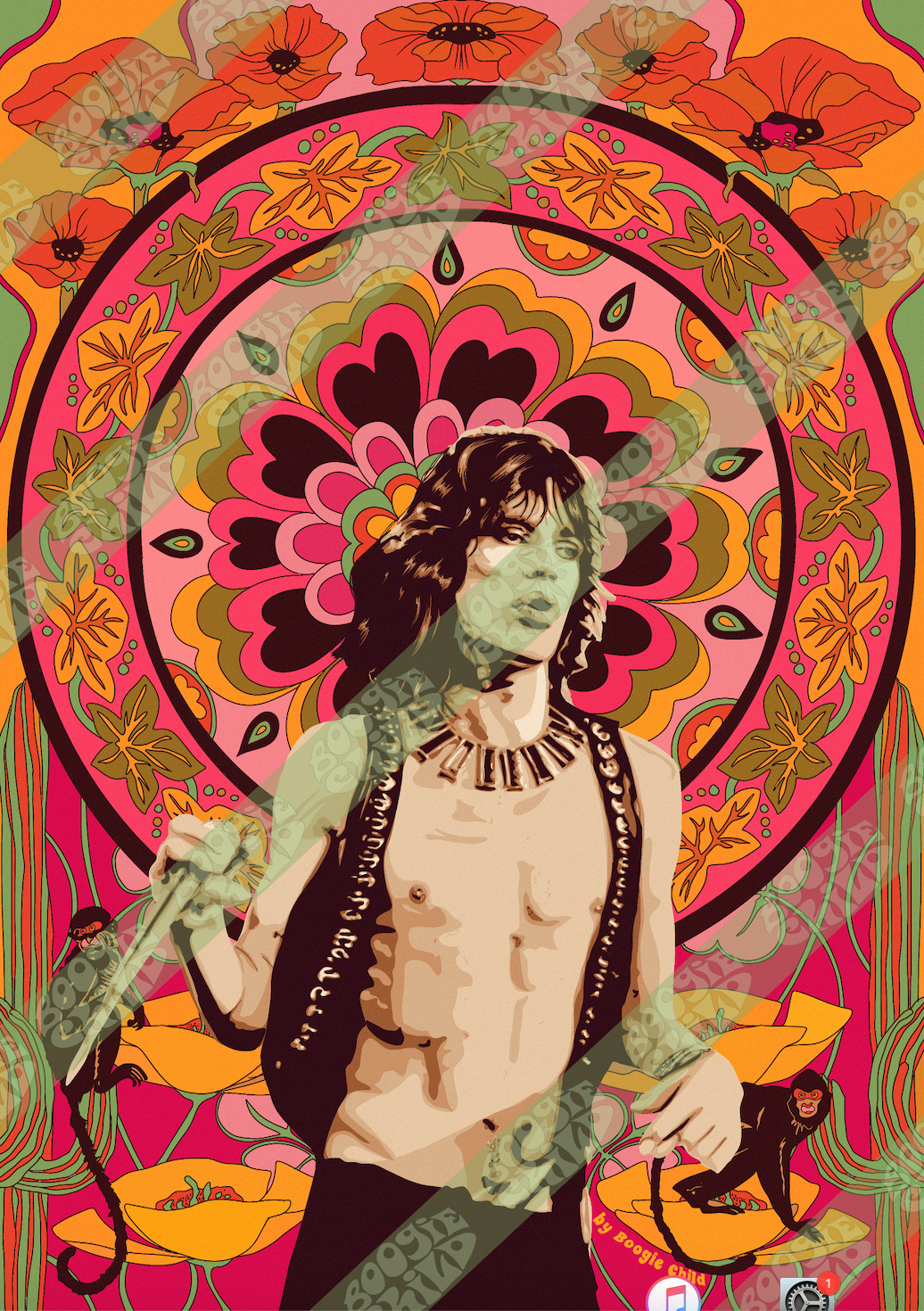 Load image into Gallery viewer, The Mick Jagger Print - Size A3 / 11.7&amp;quot; × 16.5&amp;quot;
