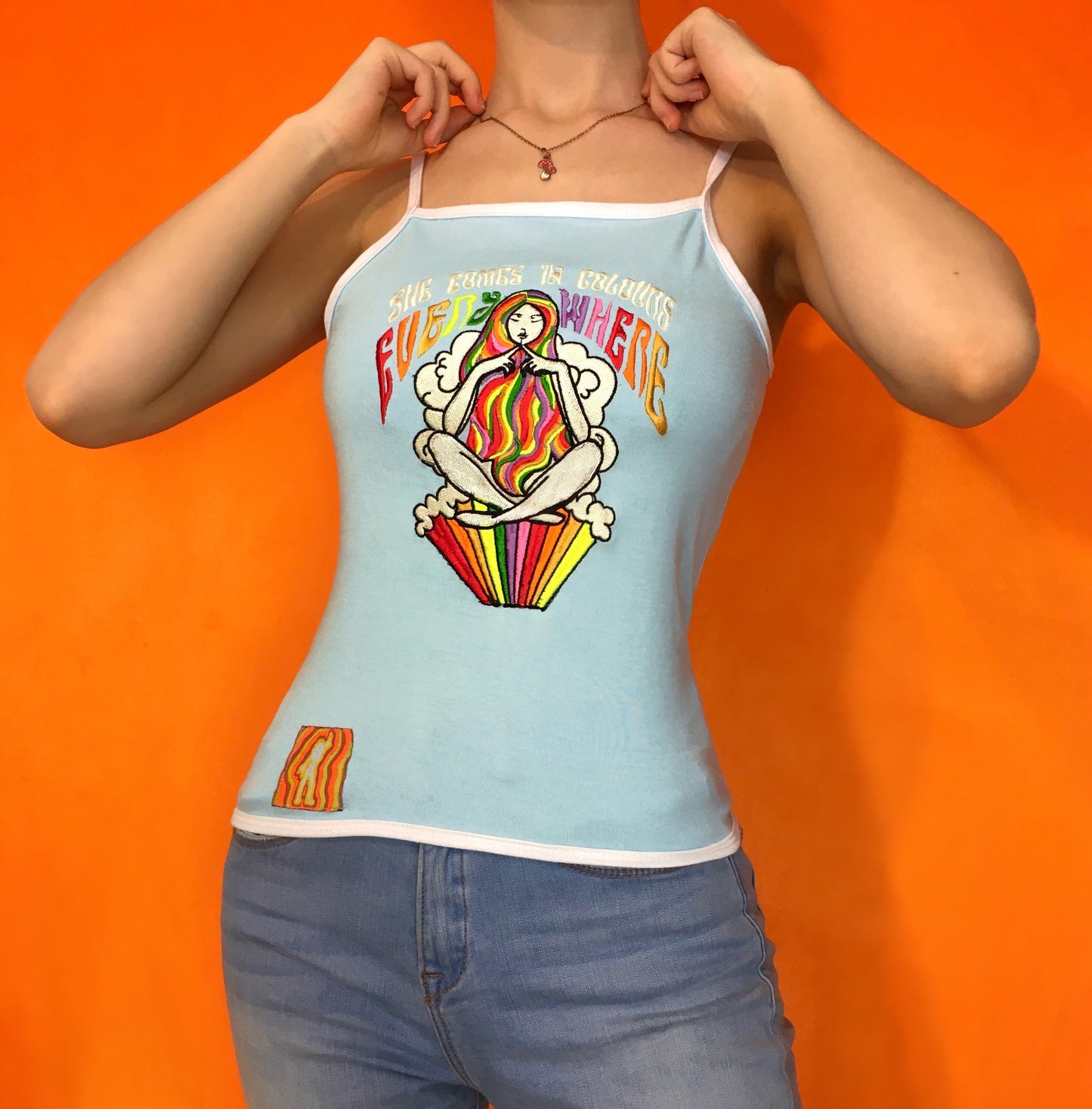 Load image into Gallery viewer, The She&amp;#39;s a Rainbow Trippy Tank
