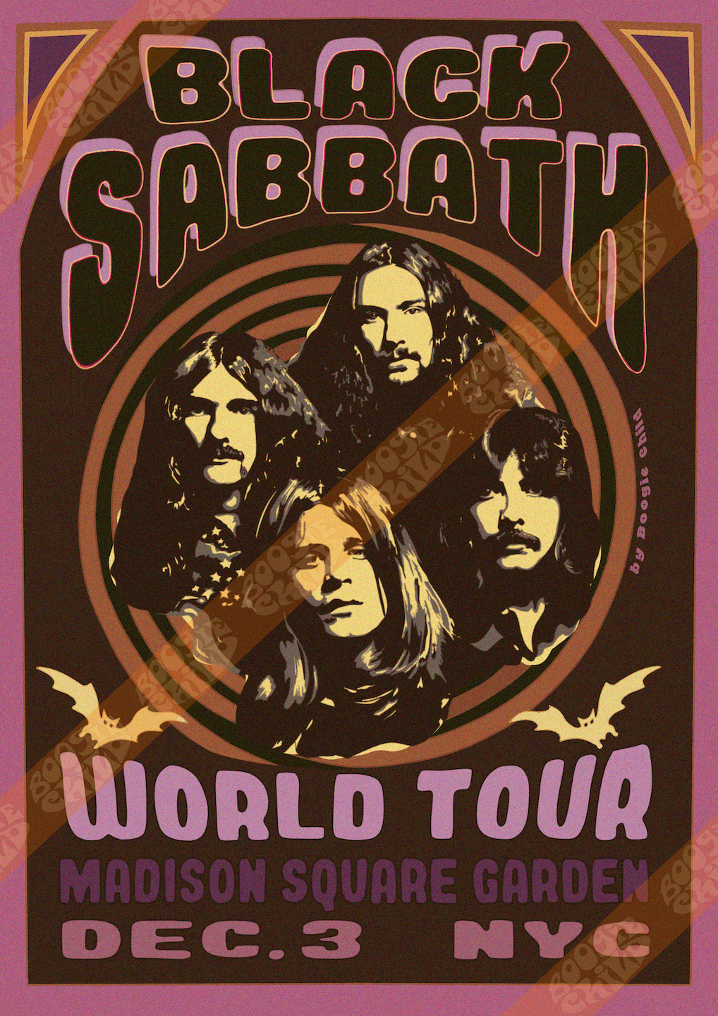 The Black Sabbath Print, Madison Square Garden '76 - Size A3 / 11.7" × 16.5"